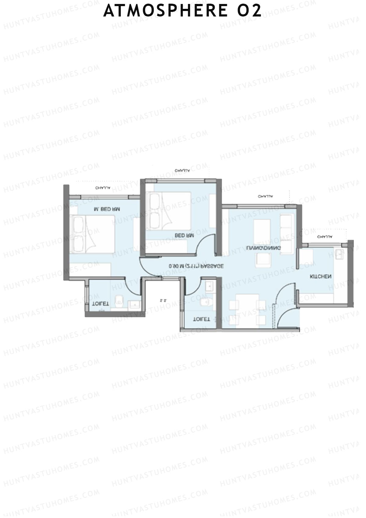 Atmosphere O2 Azure Unit 4 Floor Plan