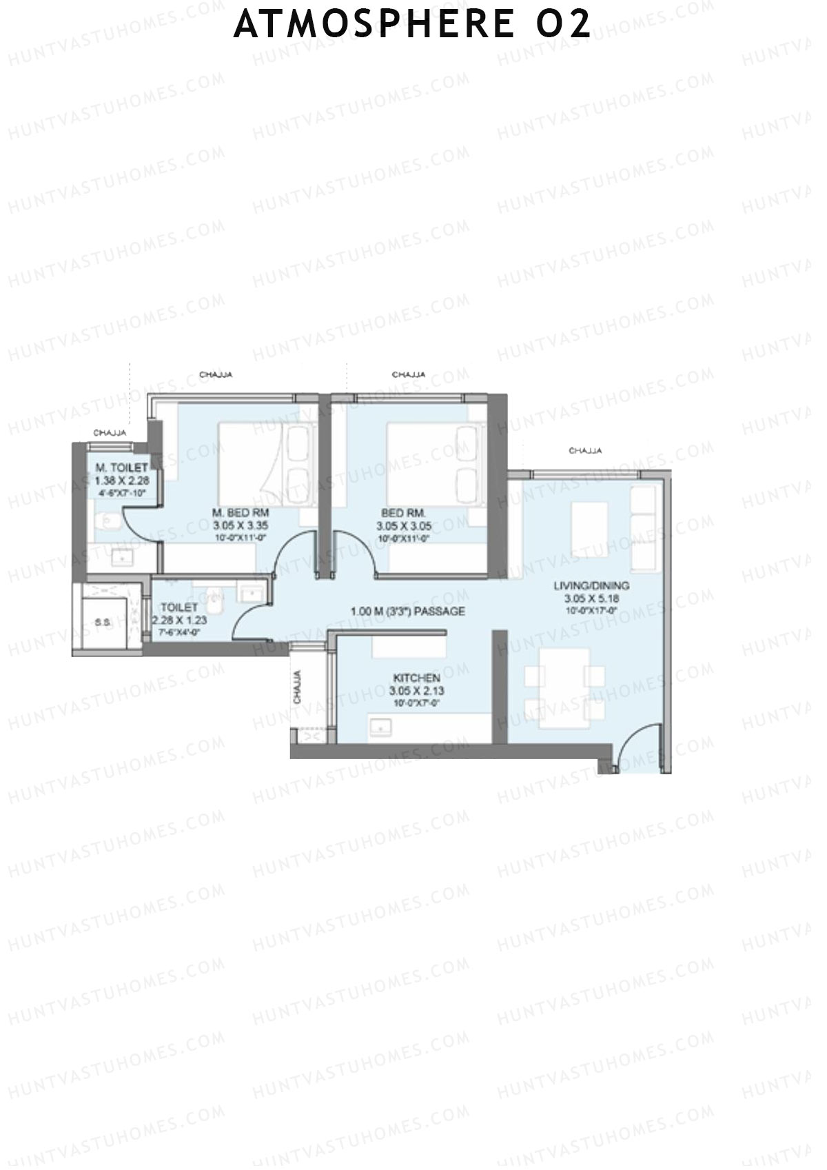 Atmosphere O2 Azure Unit 5 Floor Plan