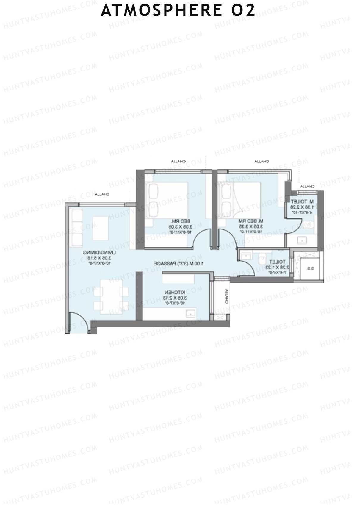 Atmosphere O2 Azure Unit 6 Floor Plan