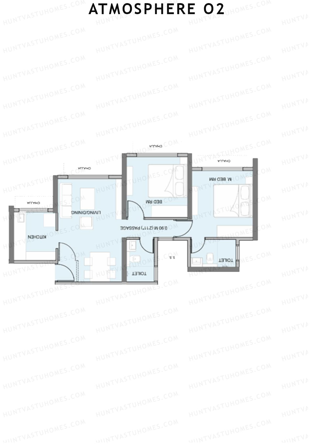Atmosphere O2 Azure Unit 7 Floor Plan