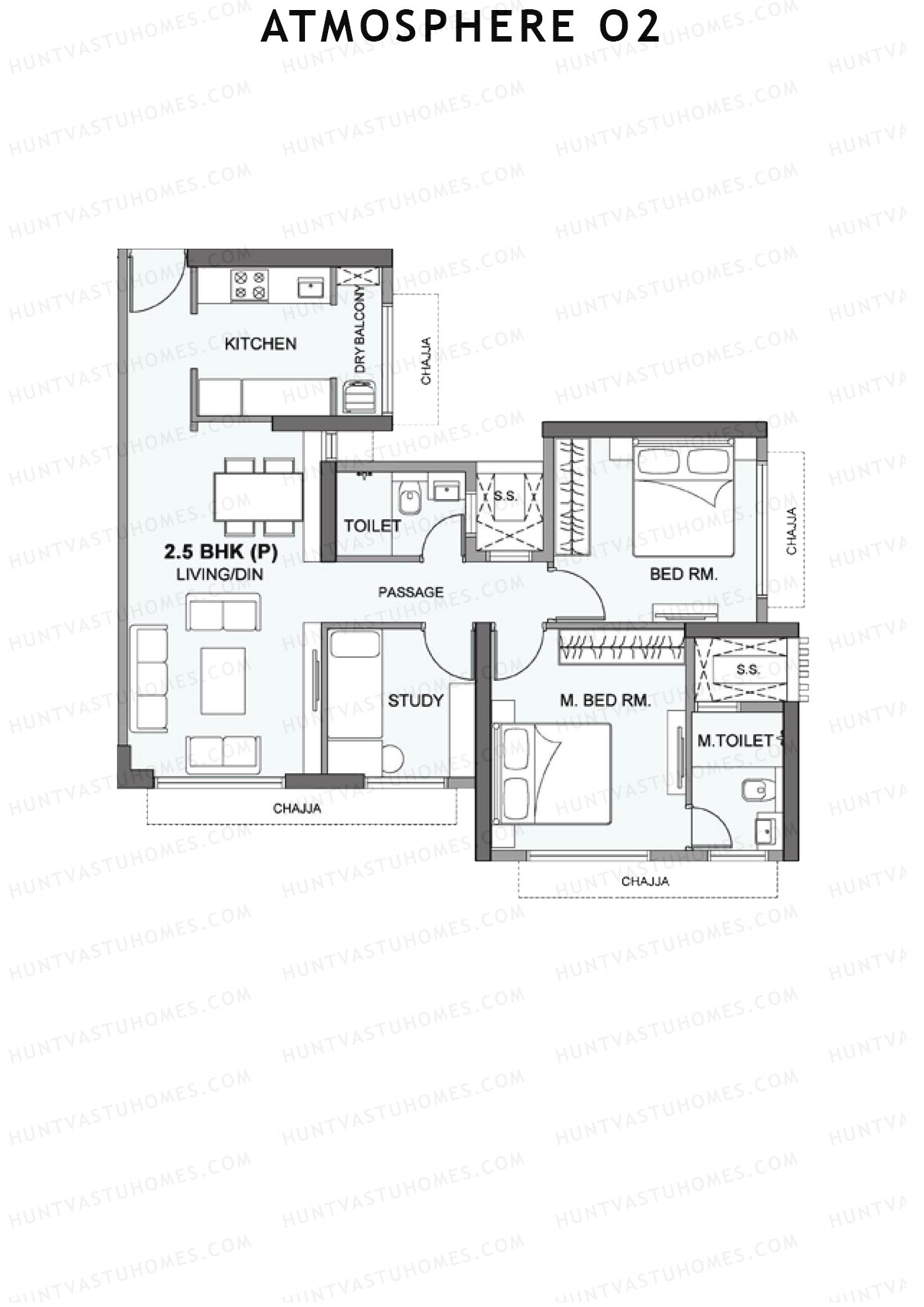 Atmosphere O2 Ciana Unit 1 Floor Plan