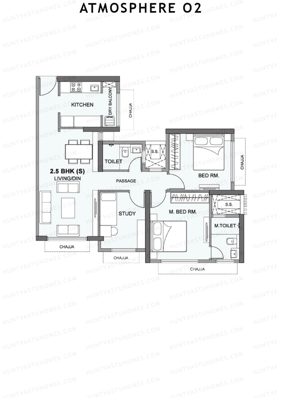 Atmosphere O2 Ciana Unit 1 Floor Plan