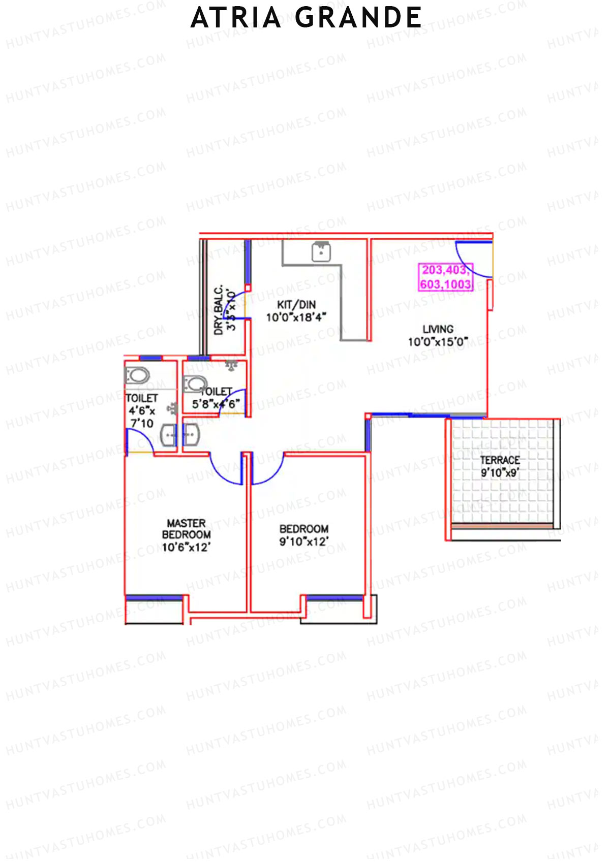 Atria Grande Wing B Unit 3 Floor Plan
