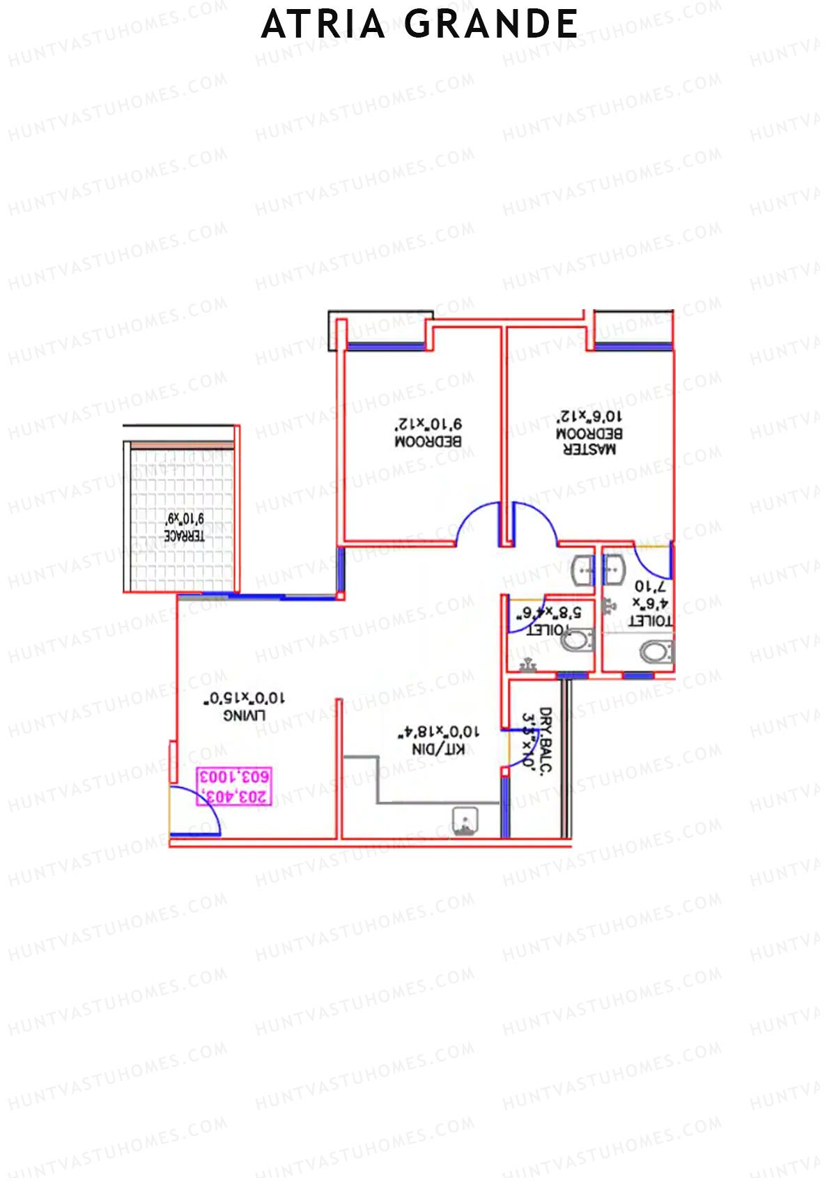 Atria Grande Wing B Unit 7 Floor Plan