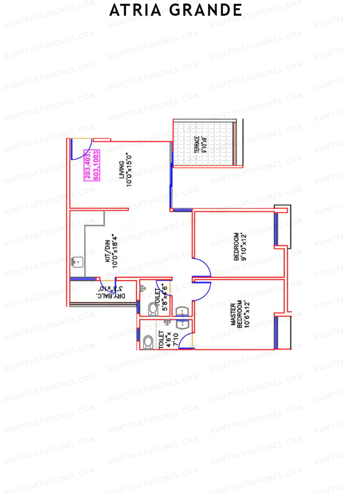 Atria Grande Wing D Unit 1 Floor Plan