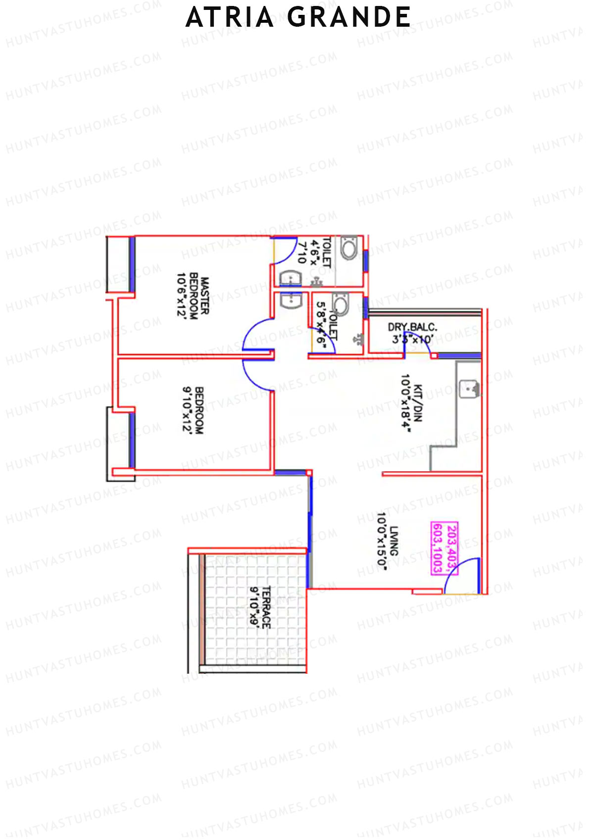 Atria Grande Wing D Unit 3 Floor Plan