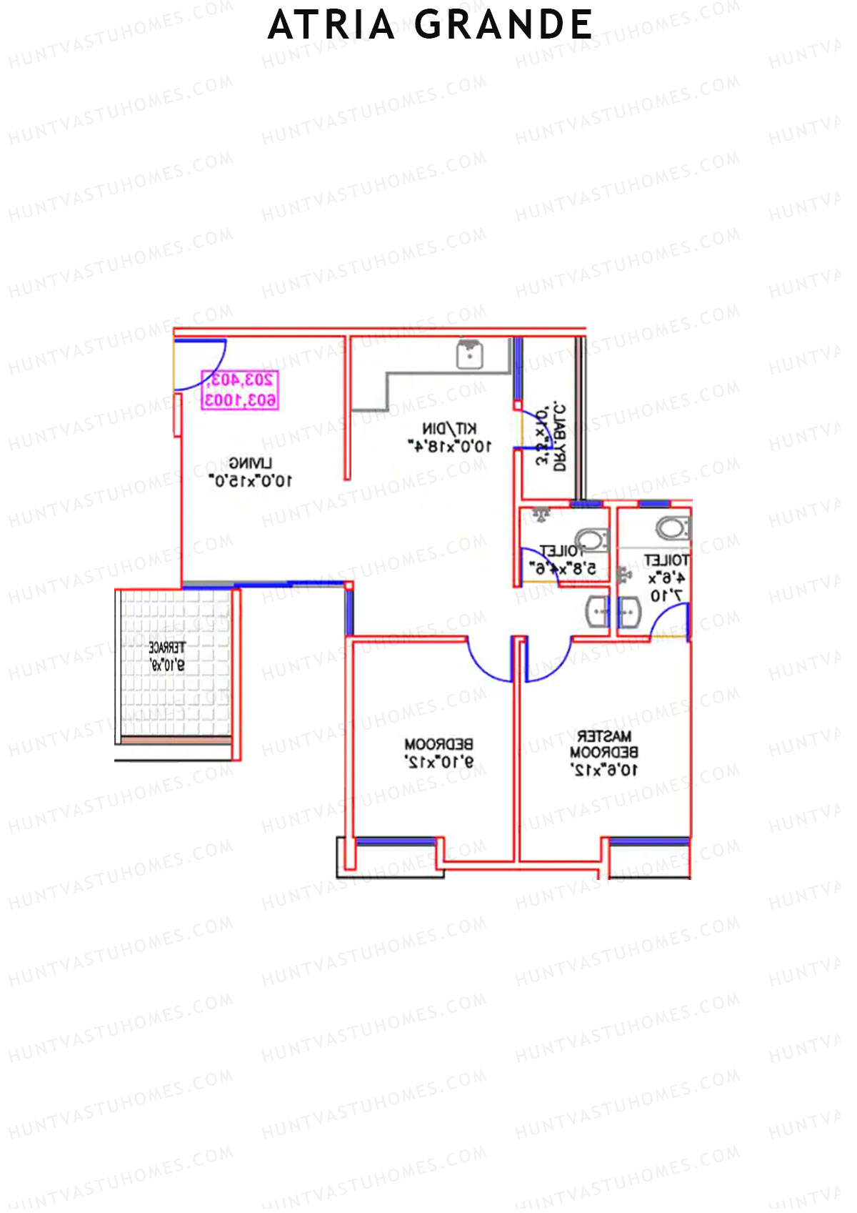 Atria Grande Wing F Unit 8 Floor Plan