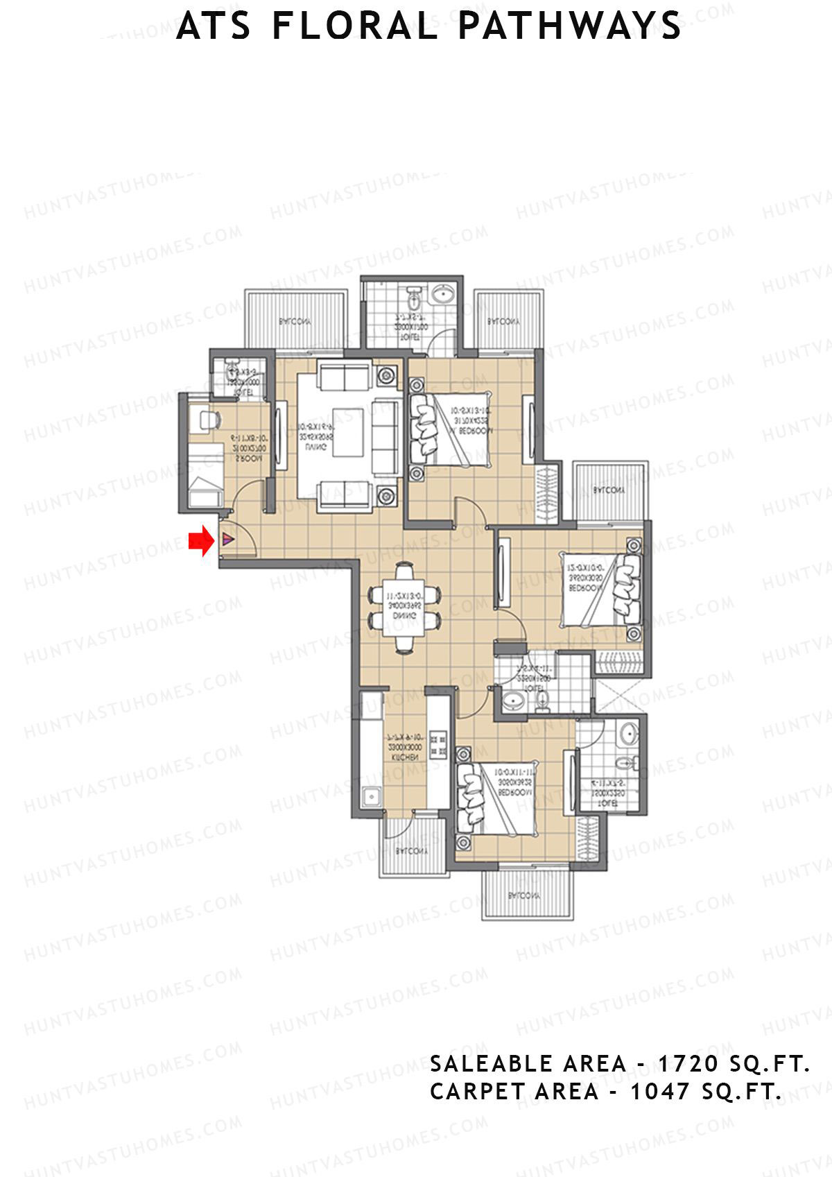Ats Floral Pathways Tower 11 Unit 2 Floor Plan