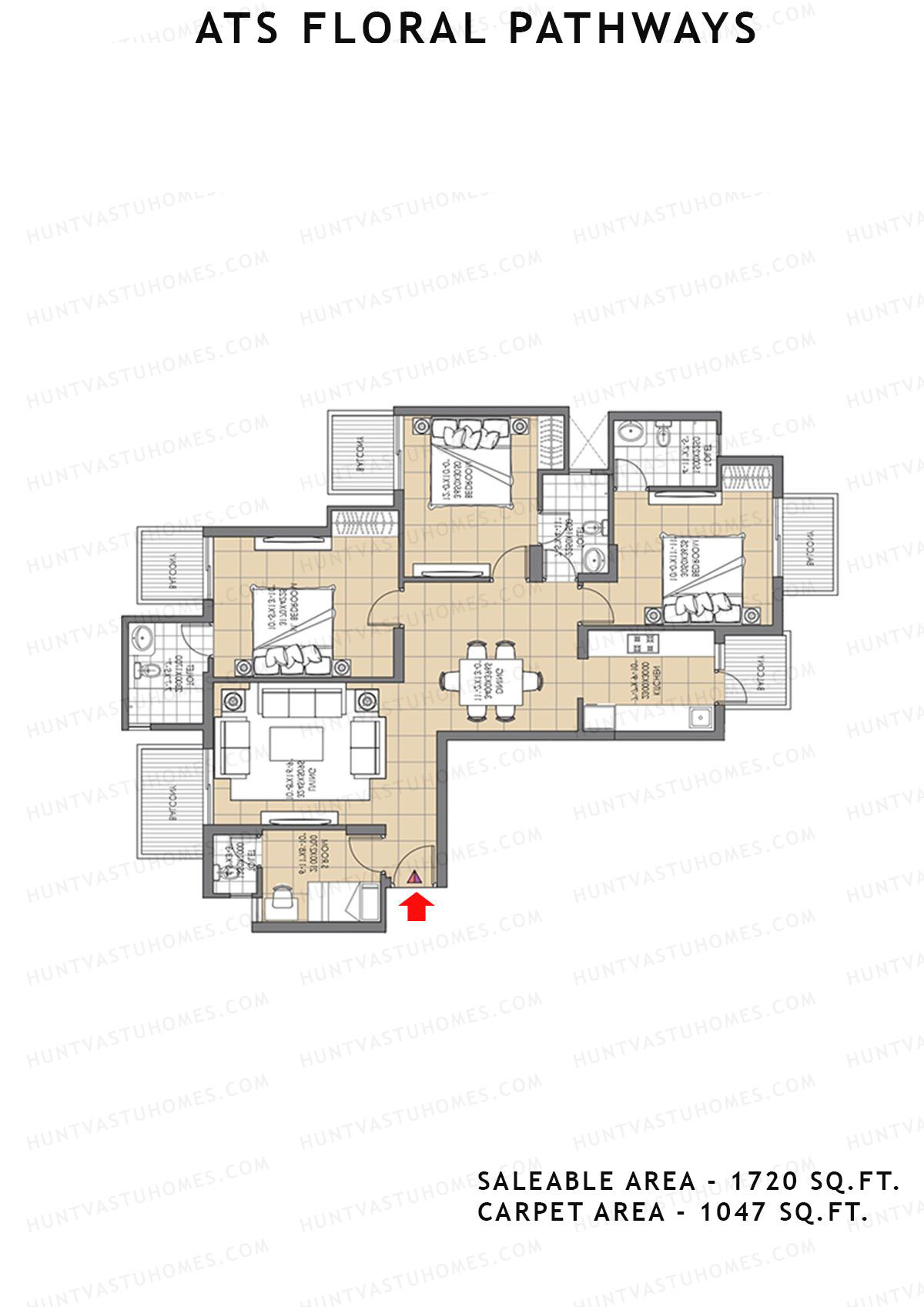 Ats Floral Pathways Tower 4 Unit 2 Floor Plan