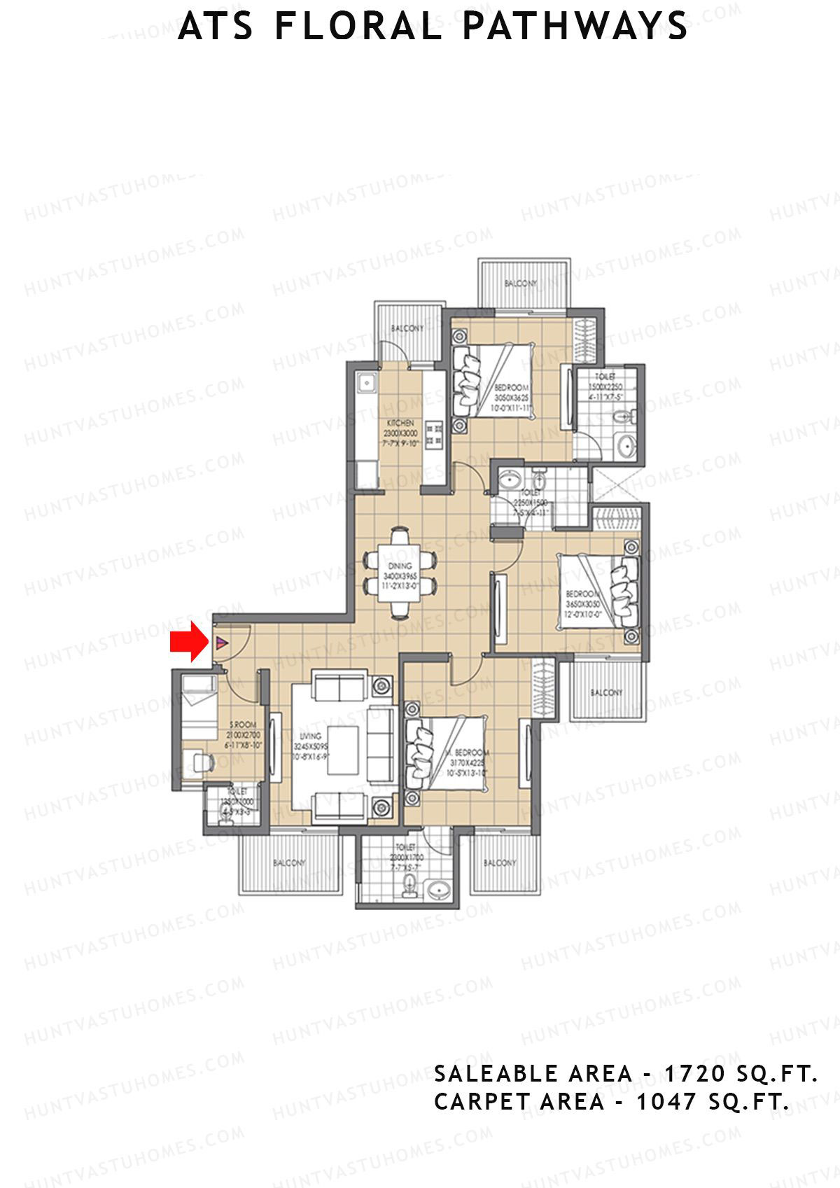 Ats Floral Pathways Tower 5 Unit 1 Floor Plan