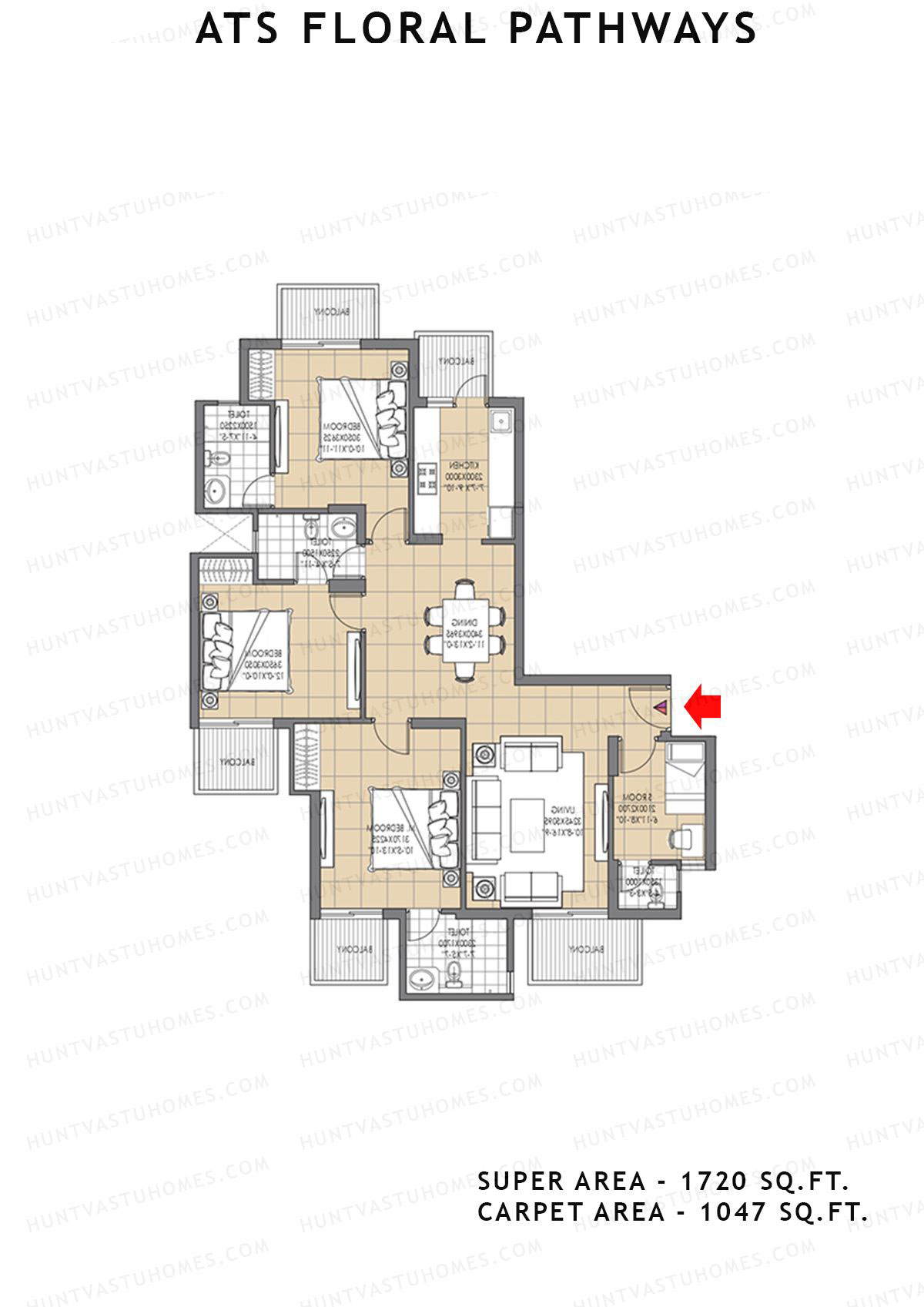 Ats Floral Pathways Tower 5 Unit 2 Floor Plan