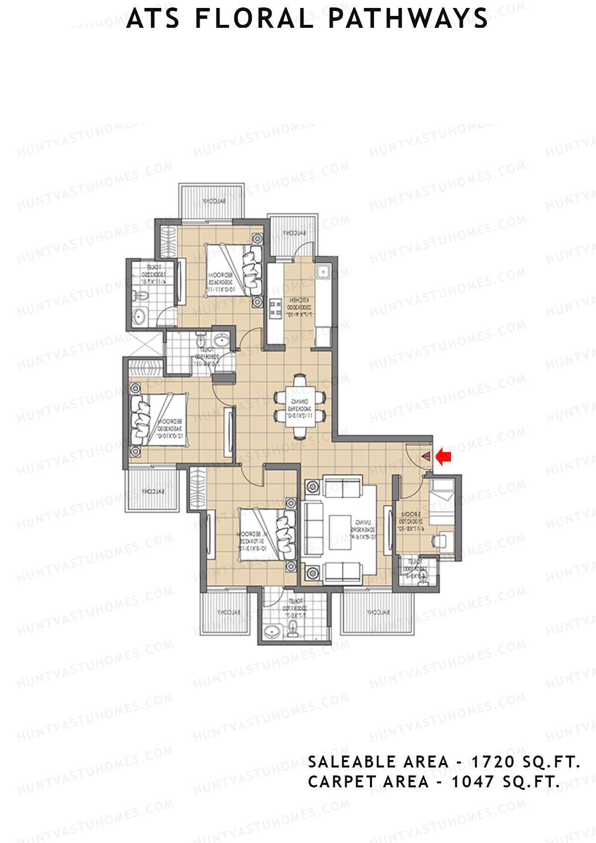 Ats Floral Pathways Tower 8 Unit 2 Floor Plan