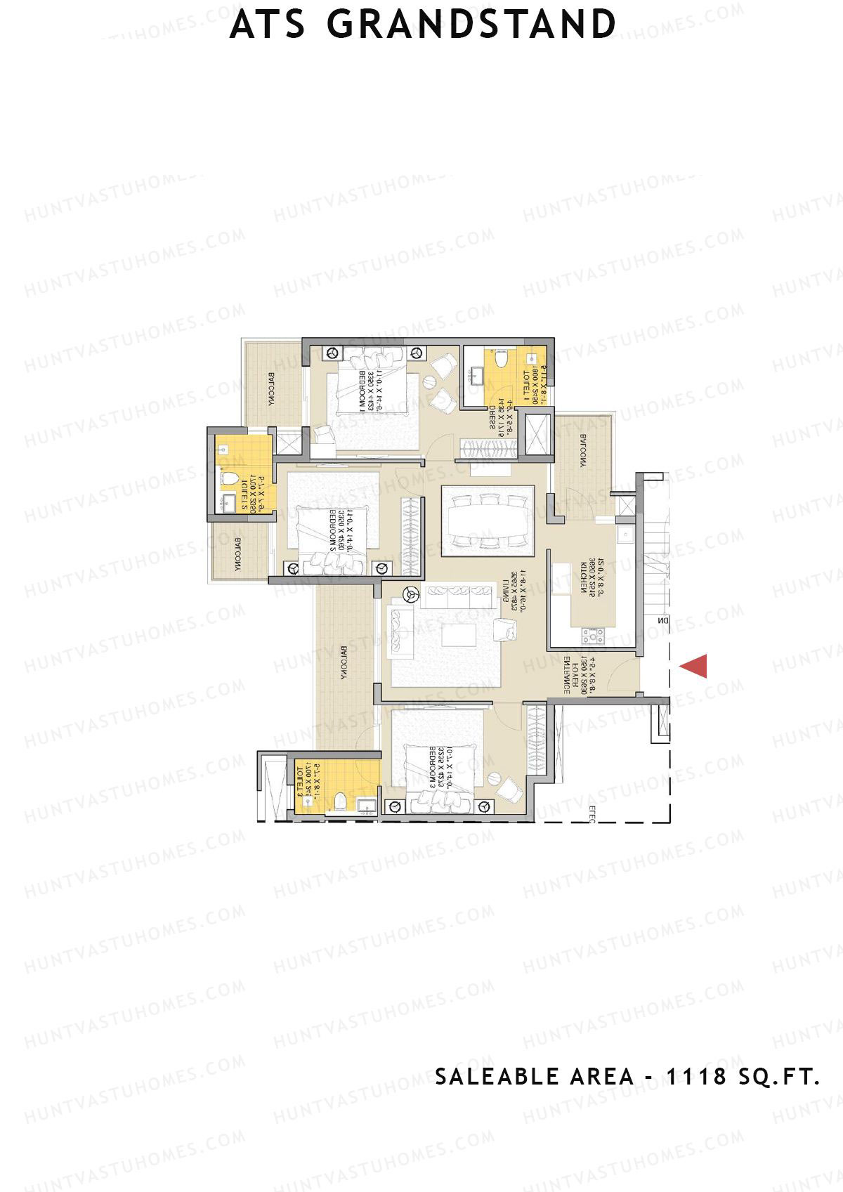 Ats Grandstand Tower 10 Unit 2 Floor Plan