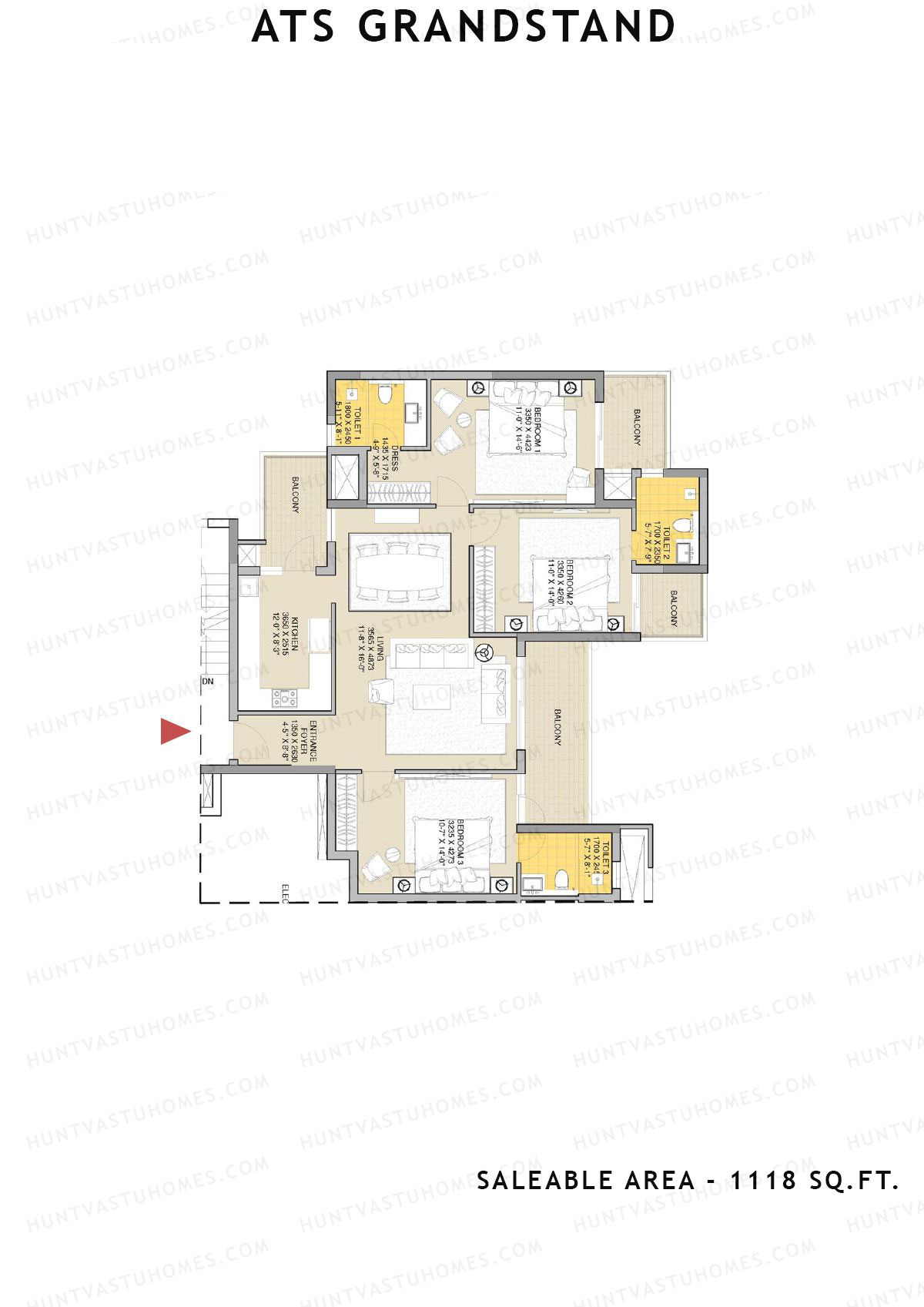 Ats Grandstand Tower 10 Unit 3 Floor Plan
