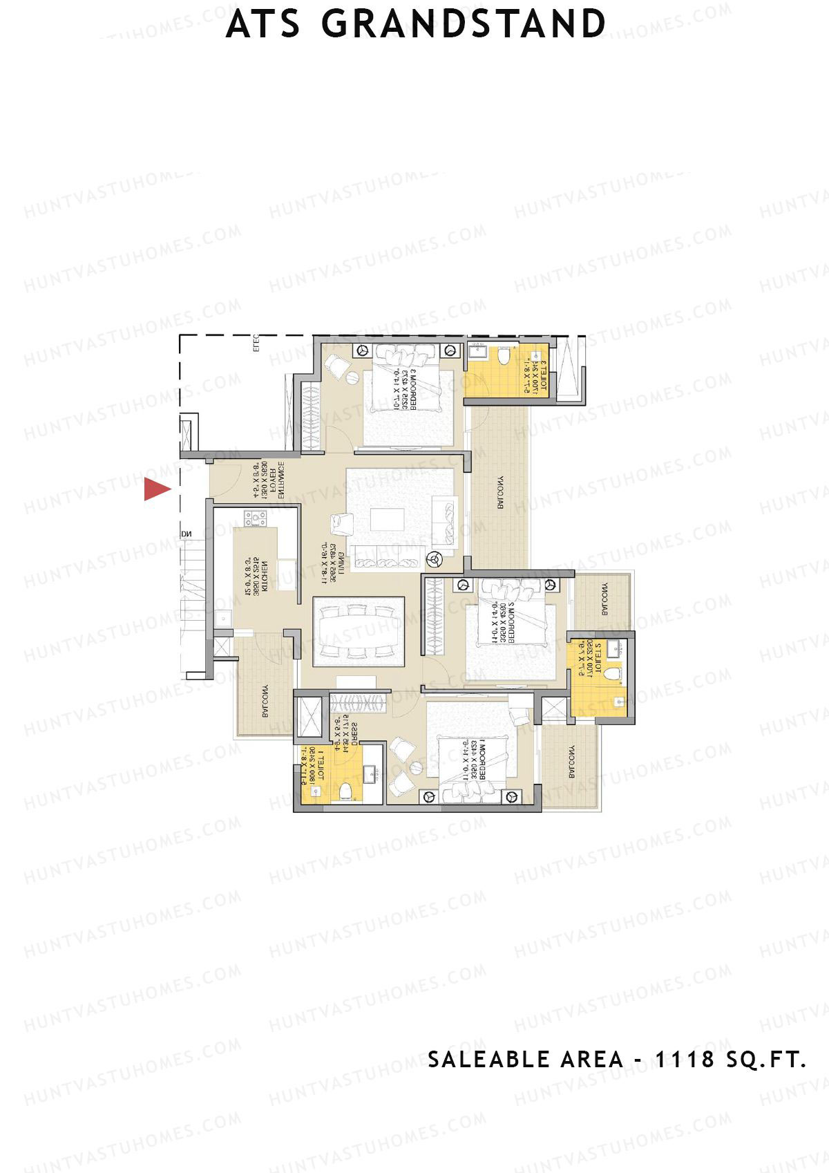 Ats Grandstand Tower 10 Unit 4 Floor Plan