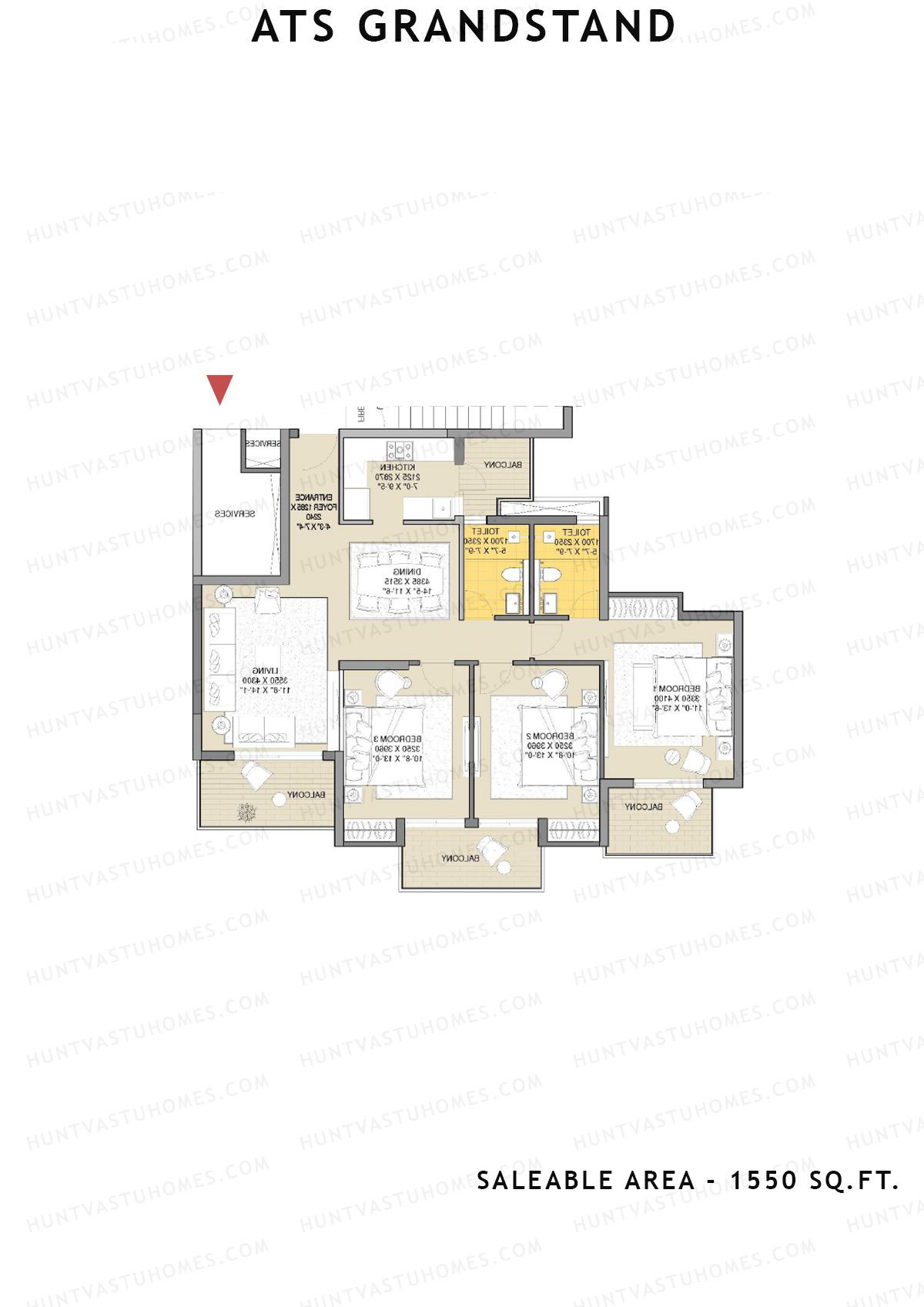 Ats Grandstand Tower 2 Unit 1 Floor Plan