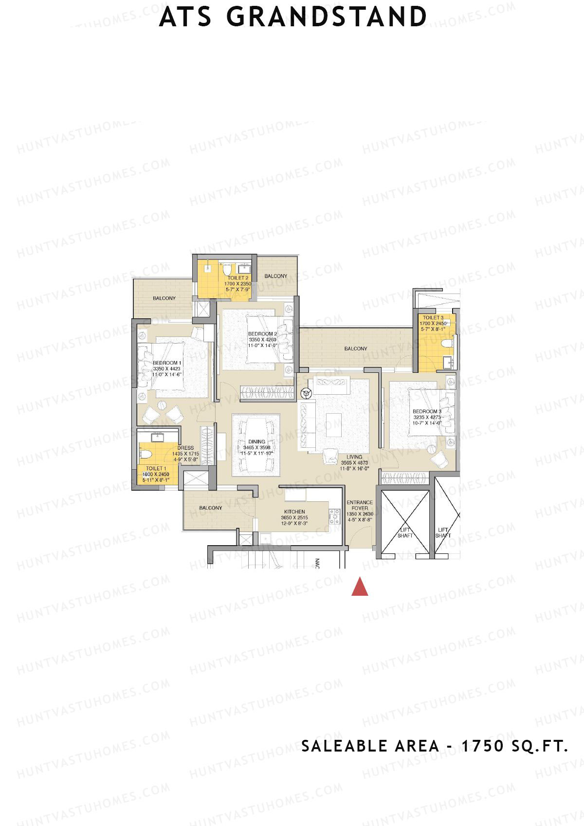 Ats Grandstand Tower 2 Unit 3 Floor Plan