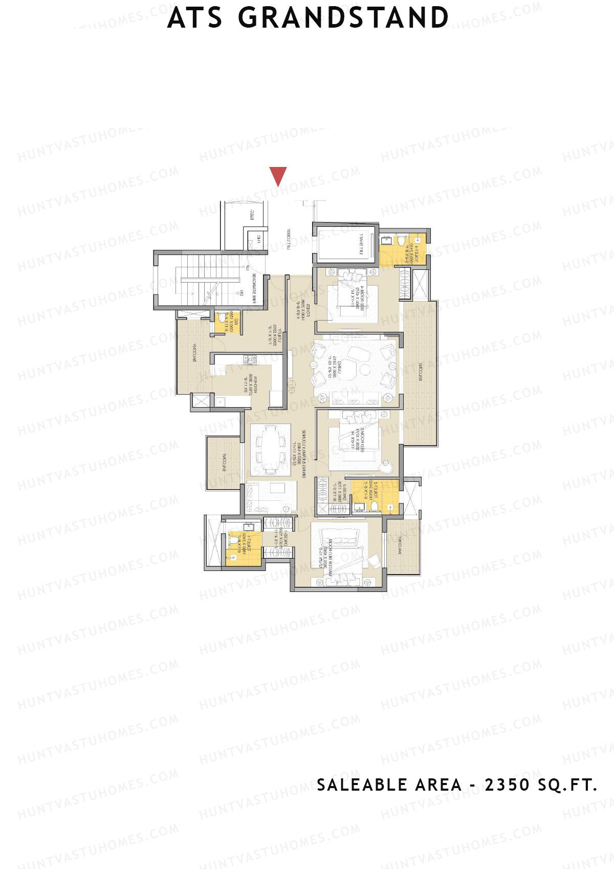 Ats Grandstand Tower 6 Unit 1 Floor Plan