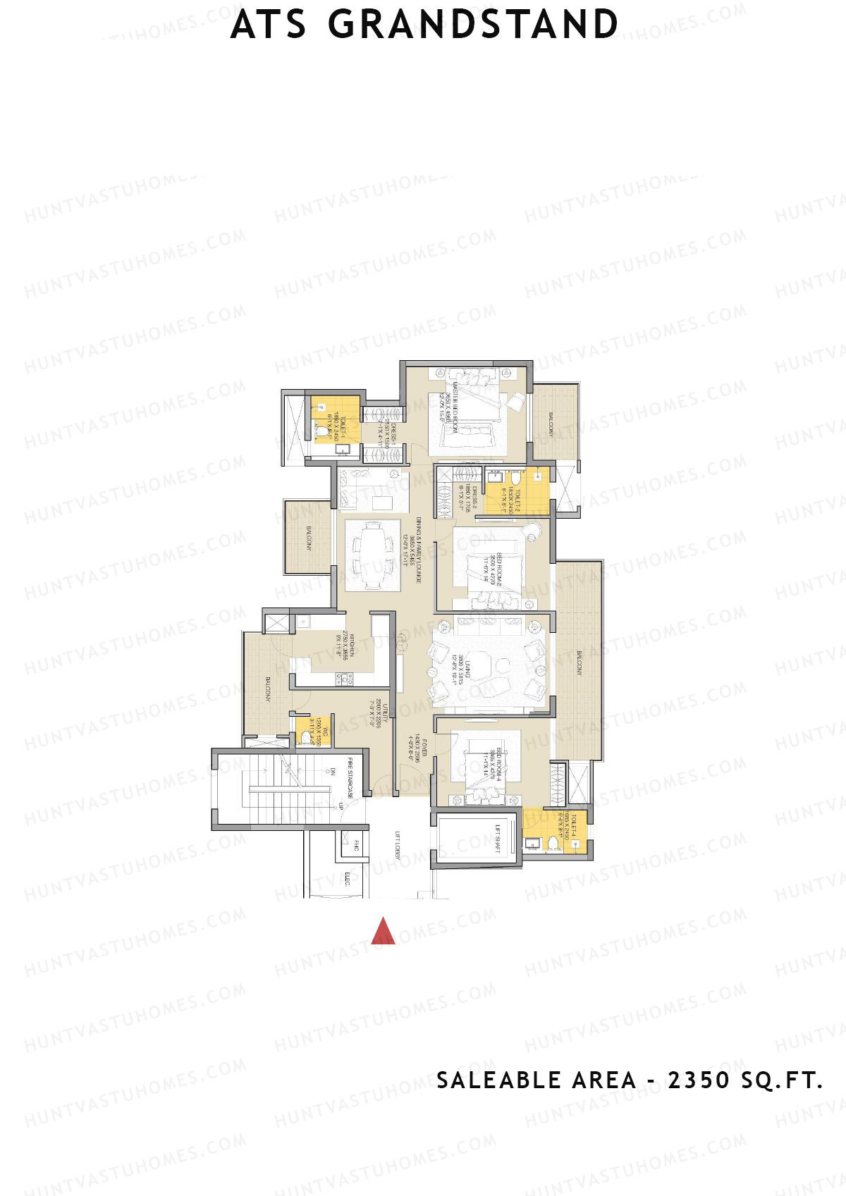 Ats Grandstand Tower 6 Unit 2 Floor Plan