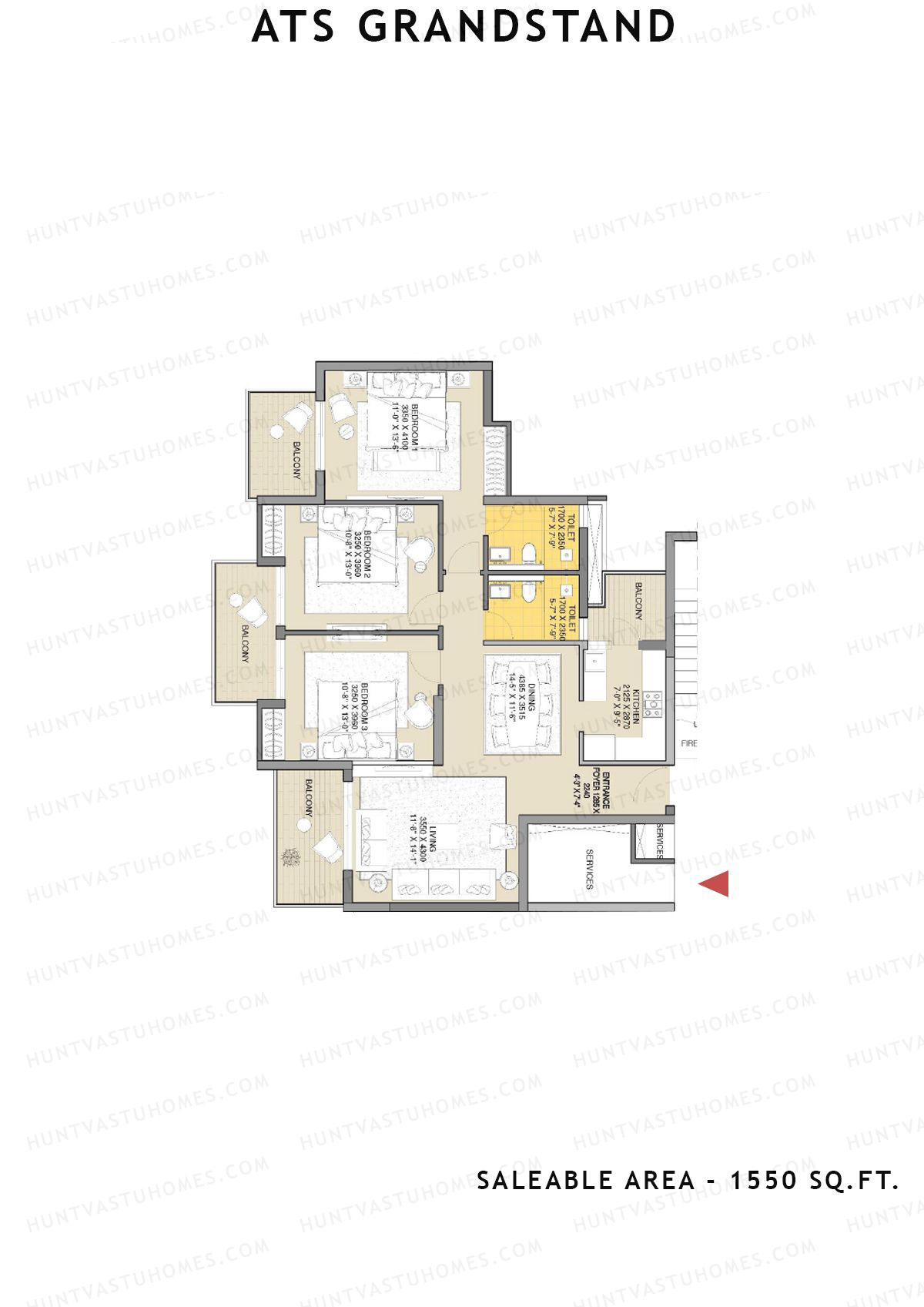 Ats Grandstand Tower 7 Unit 2 Floor Plan
