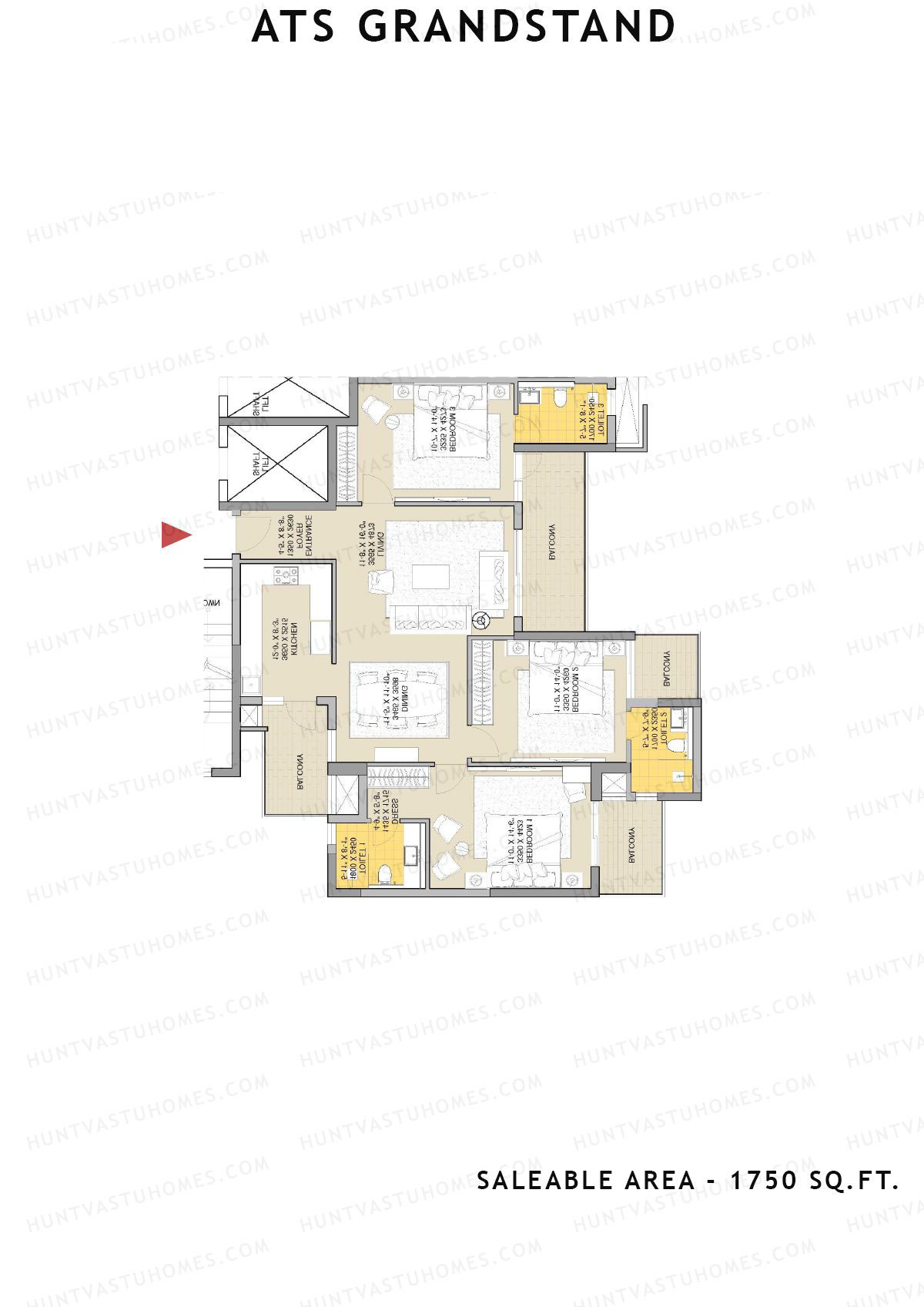 Ats Grandstand Tower 7 Unit 4 Floor Plan