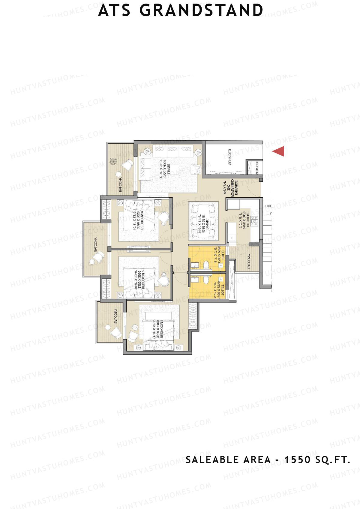 Ats Grandstand Tower 8 Unit 1 Floor Plan