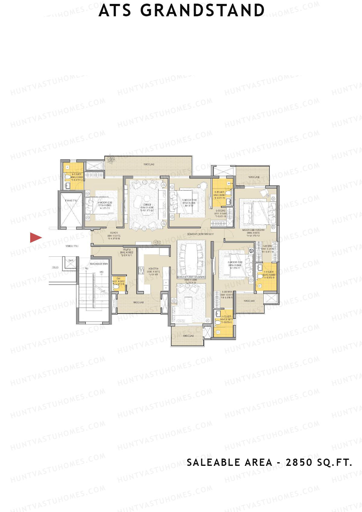 Ats Grandstand Tower 4 Unit 2 Floor Plan