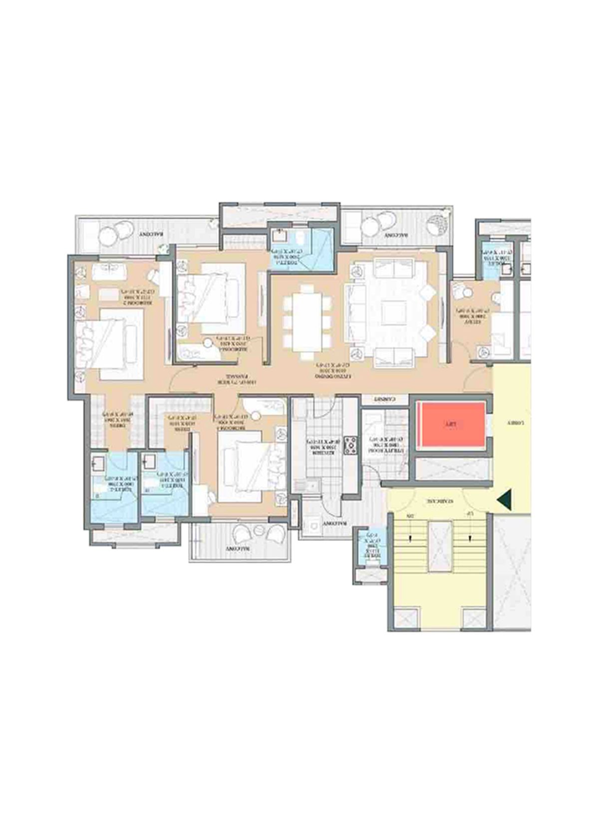 Ats Kingston Heath Tower 5 Unit 2, Type B Floor Plan
