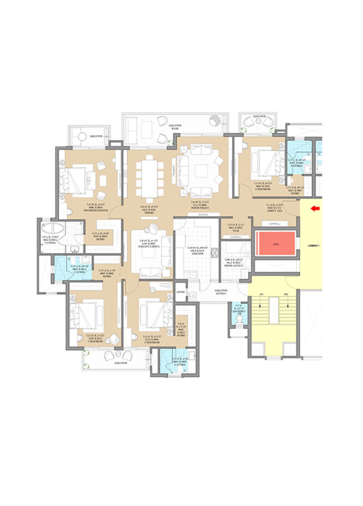 Ats Kingston Heath Tower 4 Unit 2, Type A Floor Plan