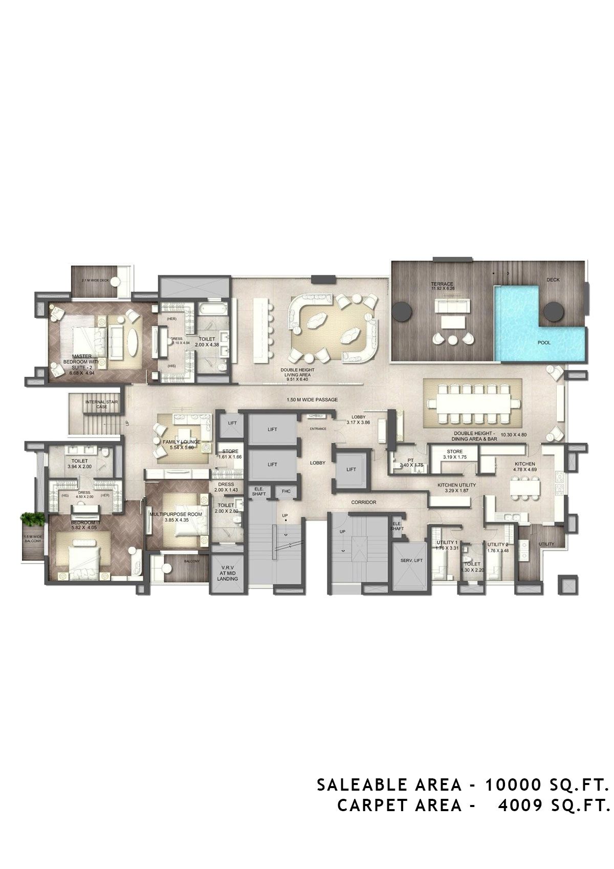 Ats Knightsbridge Tower 2 (Duplex) Floor Plan