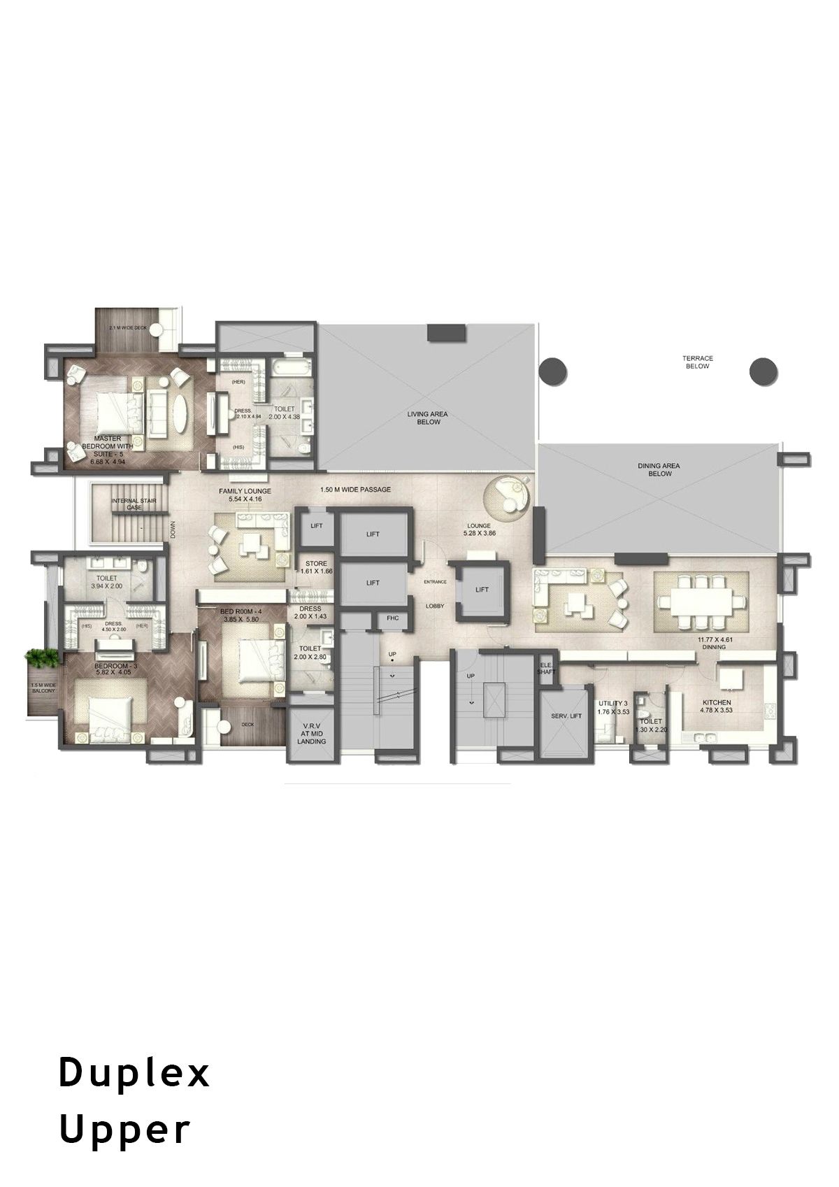 Ats Knightsbridge Tower 4 (Duplex) Floor Plan