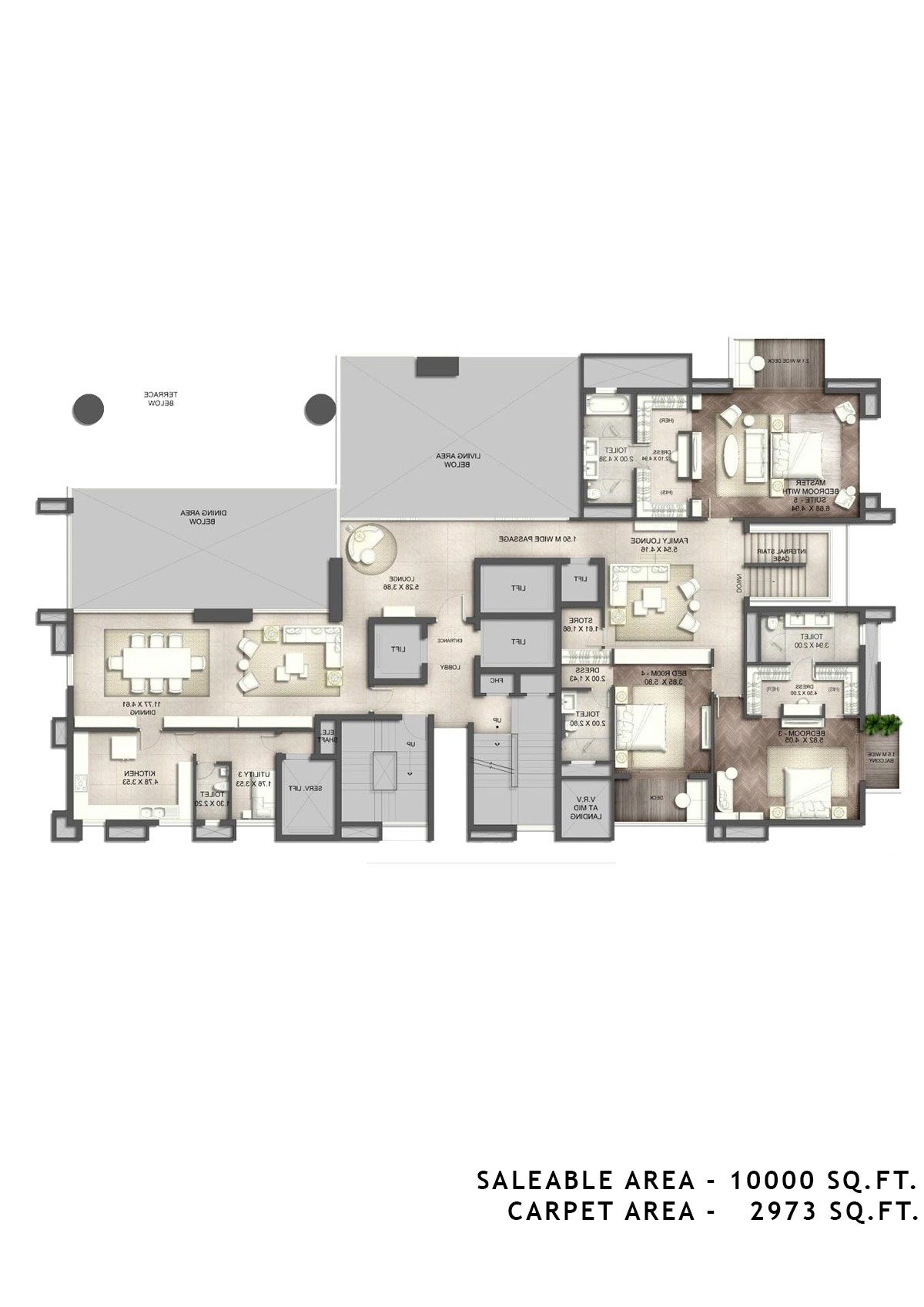 Ats Knightsbridge Tower 5 (Duplex) Floor Plan