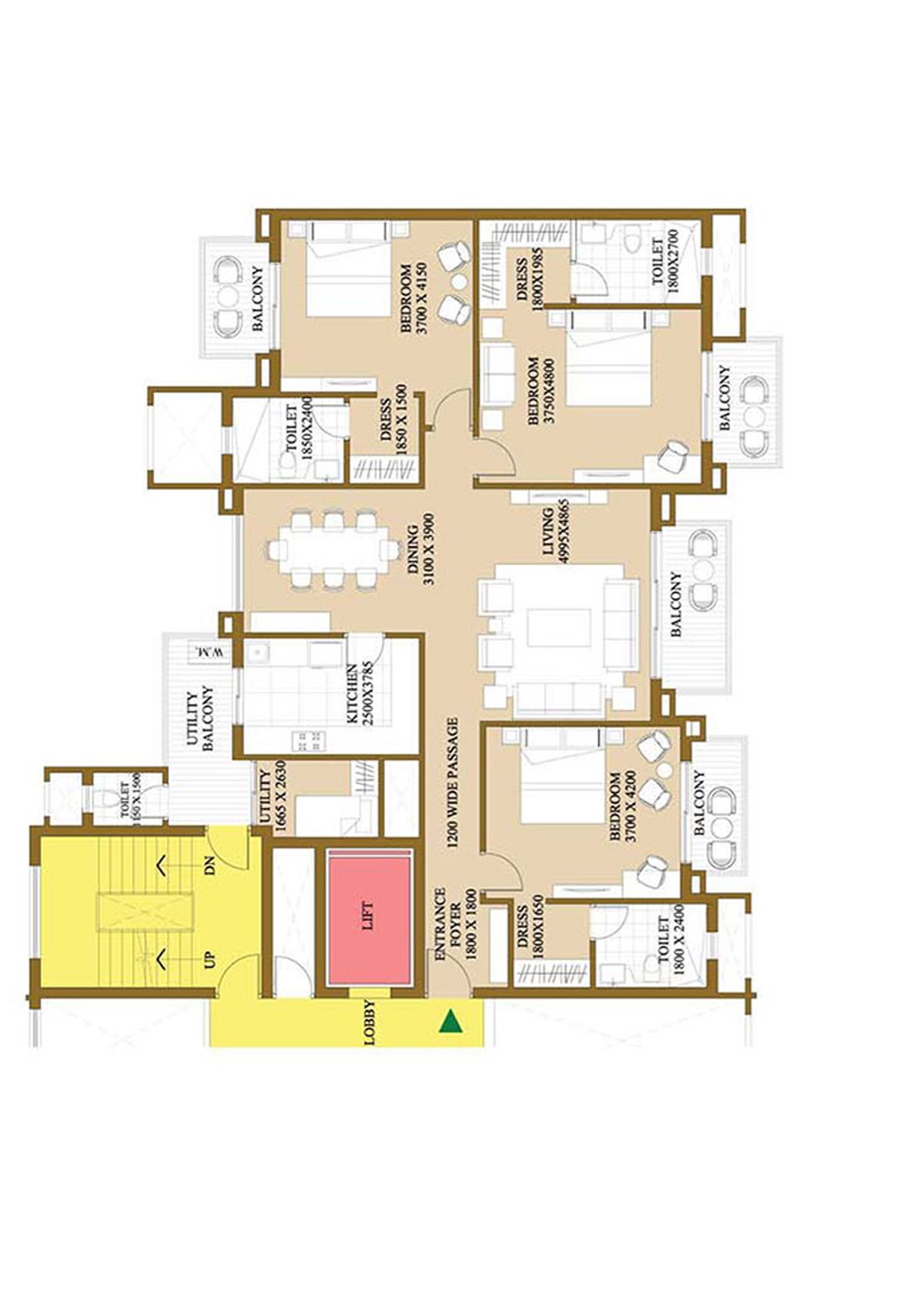 Ats Le Grandiose Tower 1 Unit 1 Floor Plan