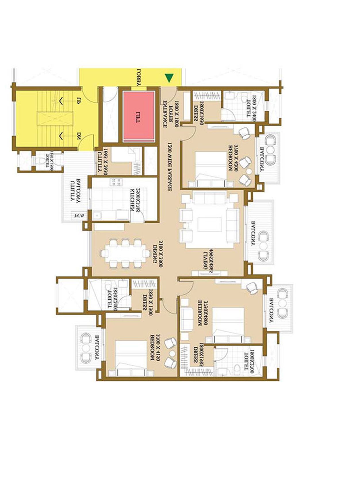 Ats Le Grandiose Tower 1 Unit 2 Floor Plan