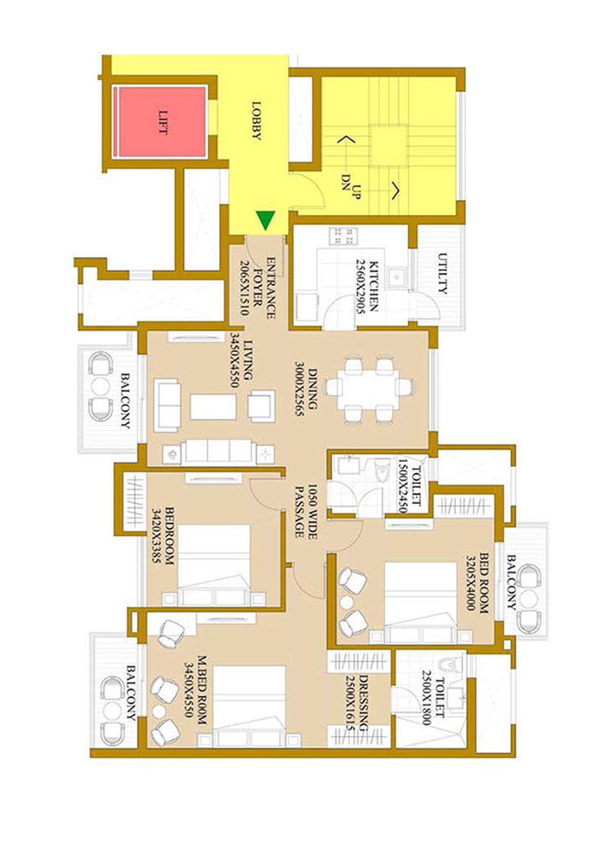 Ats Le Grandiose Tower 11 Unit 1 Floor Plan