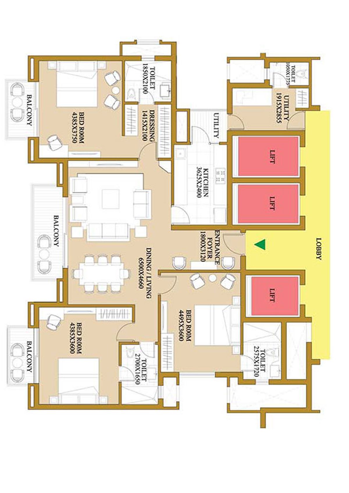 Ats Le Grandiose Tower 11 Unit 2 Floor Plan