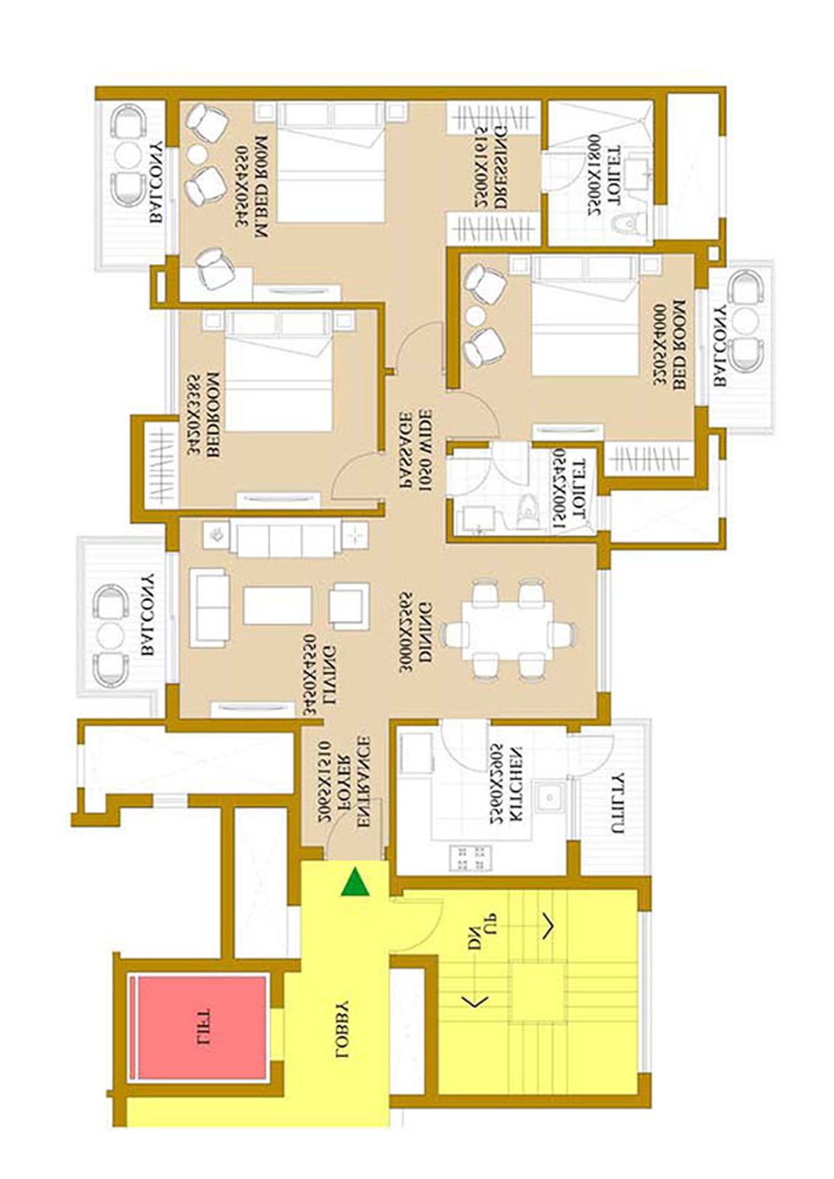 Ats Le Grandiose Tower 11 Unit 3 Floor Plan