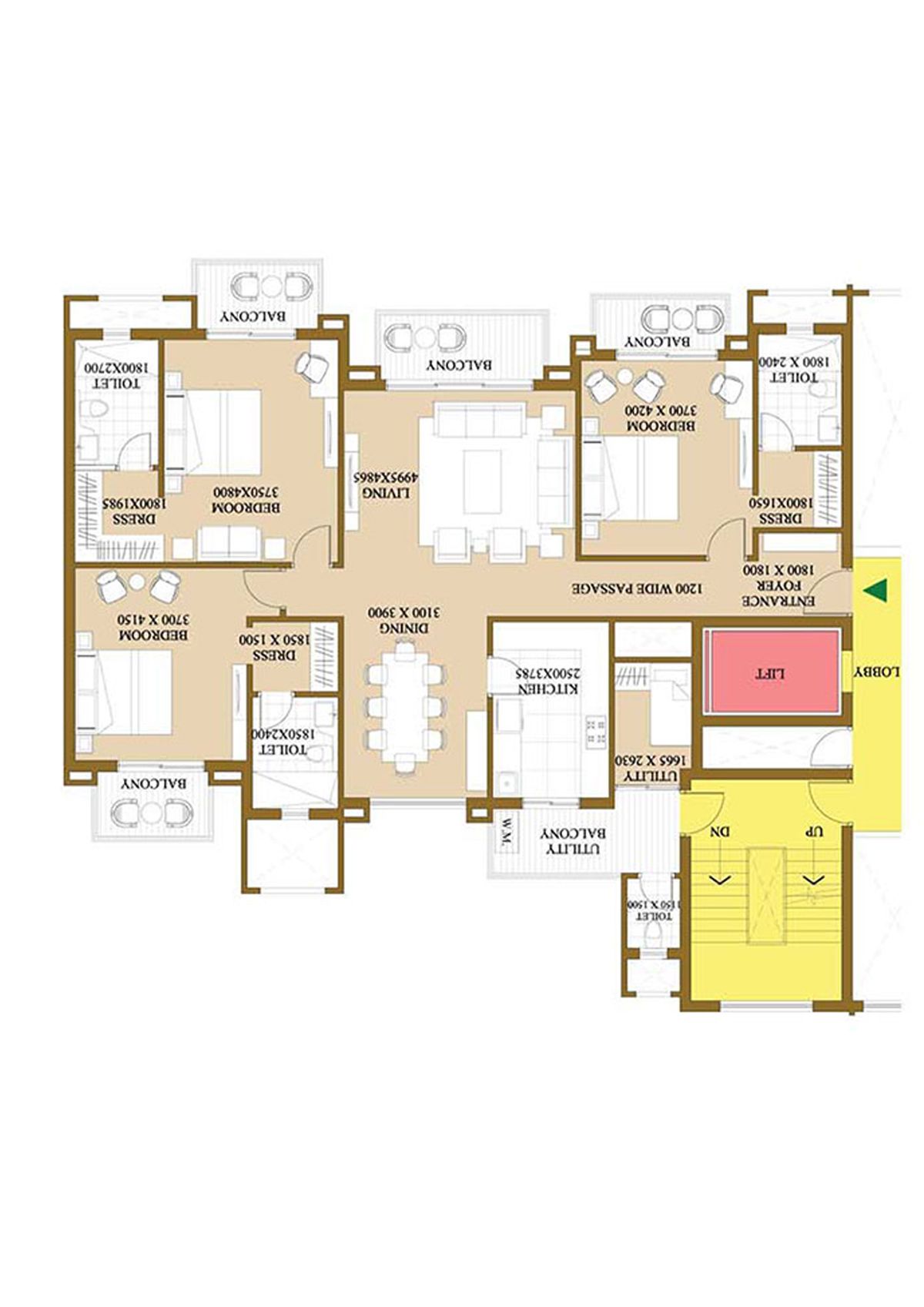 Ats Le Grandiose Tower 9 Unit 1 Floor Plan