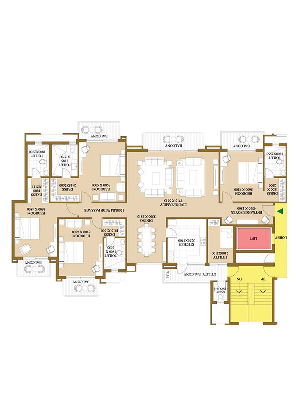 Ats Le Grandiose Tower 3 Unit 1 Floor Plan