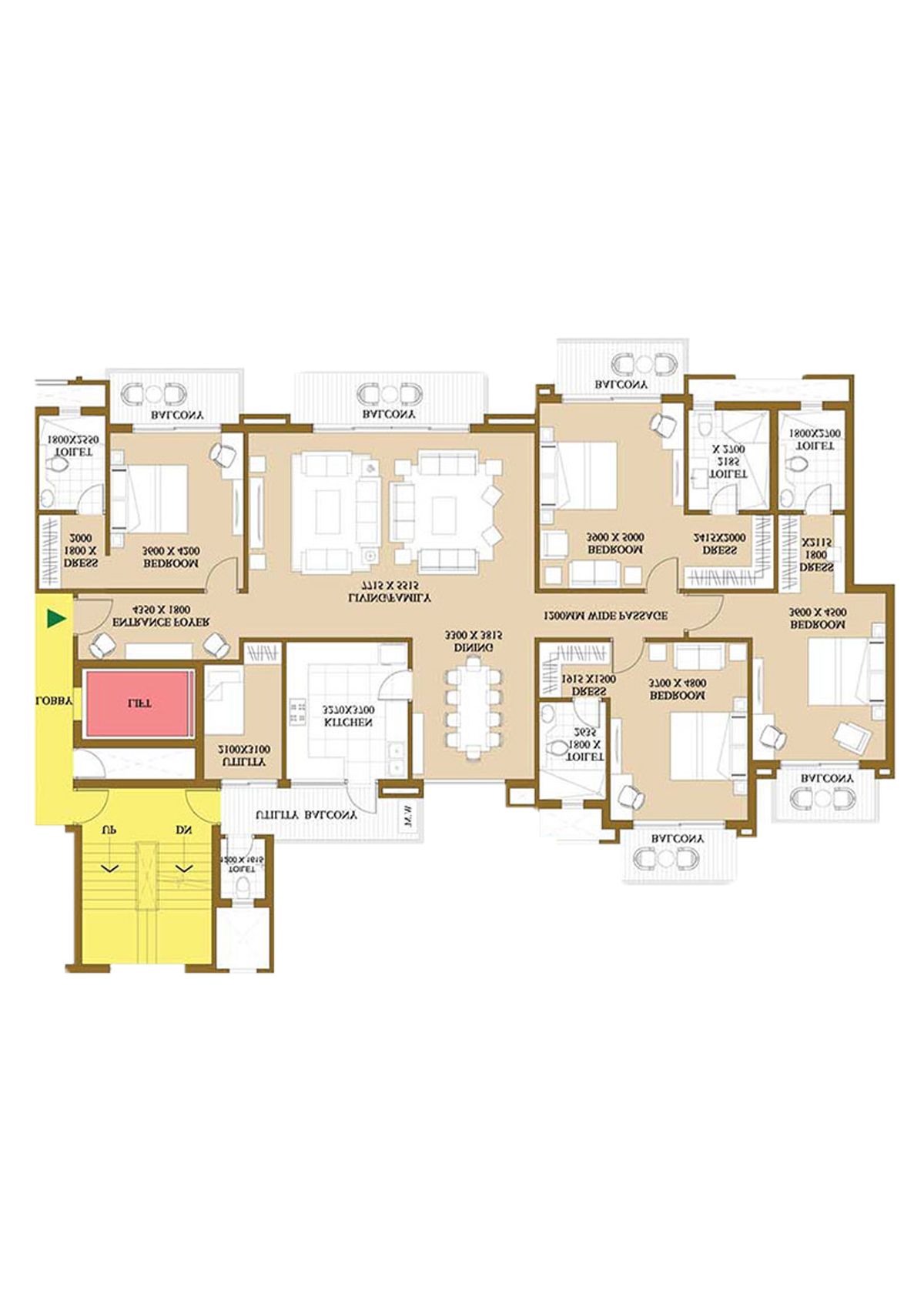 Ats Le Grandiose Tower 3 Unit 2 Floor Plan