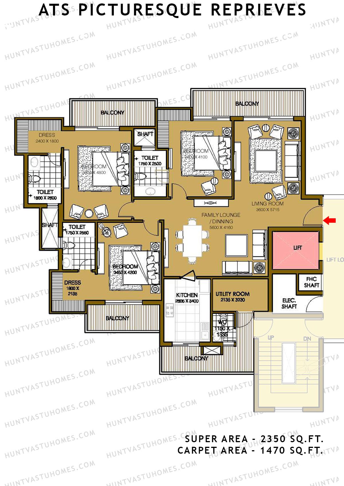 Ats Picturesque Reprieves Tower 22 Unit 1 (Type B) Floor Plan