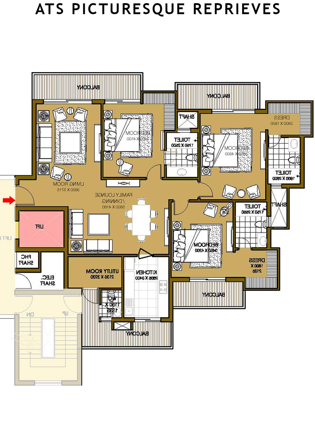 Ats Picturesque Reprieves Tower 22 Unit 2 (Type B) Floor Plan