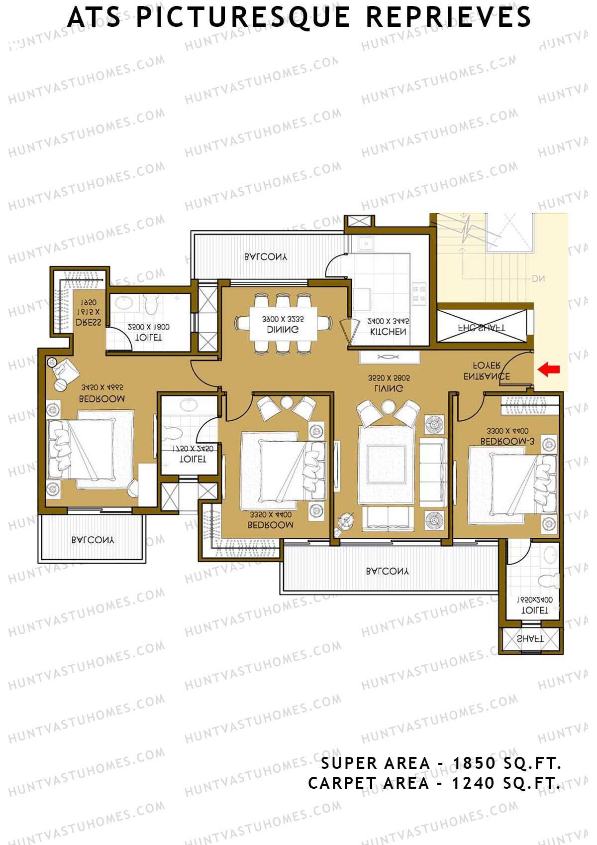 Ats Picturesque Reprieves Tower 29 Unit 1 (Type C) Floor Plan