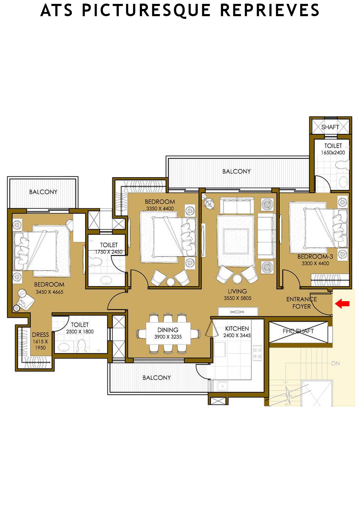 Ats Picturesque Reprieves Tower 29 Unit 2 (Type C) Floor Plan