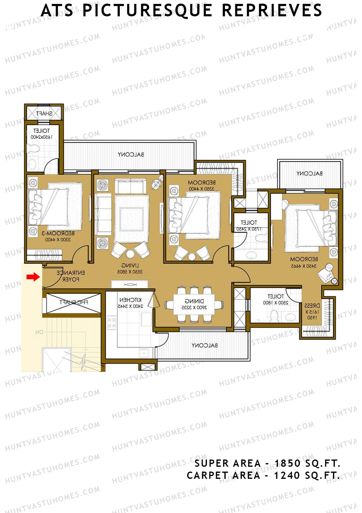 Ats Picturesque Reprieves Tower 29 Unit 3 (Type C) Floor Plan