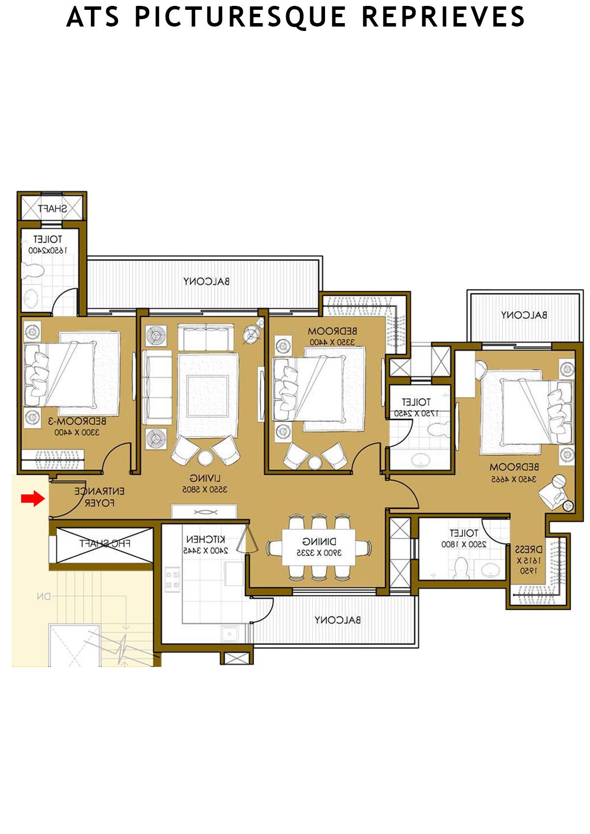 Ats Picturesque Reprieves Tower 30 Unit 3 (Type C) Floor Plan