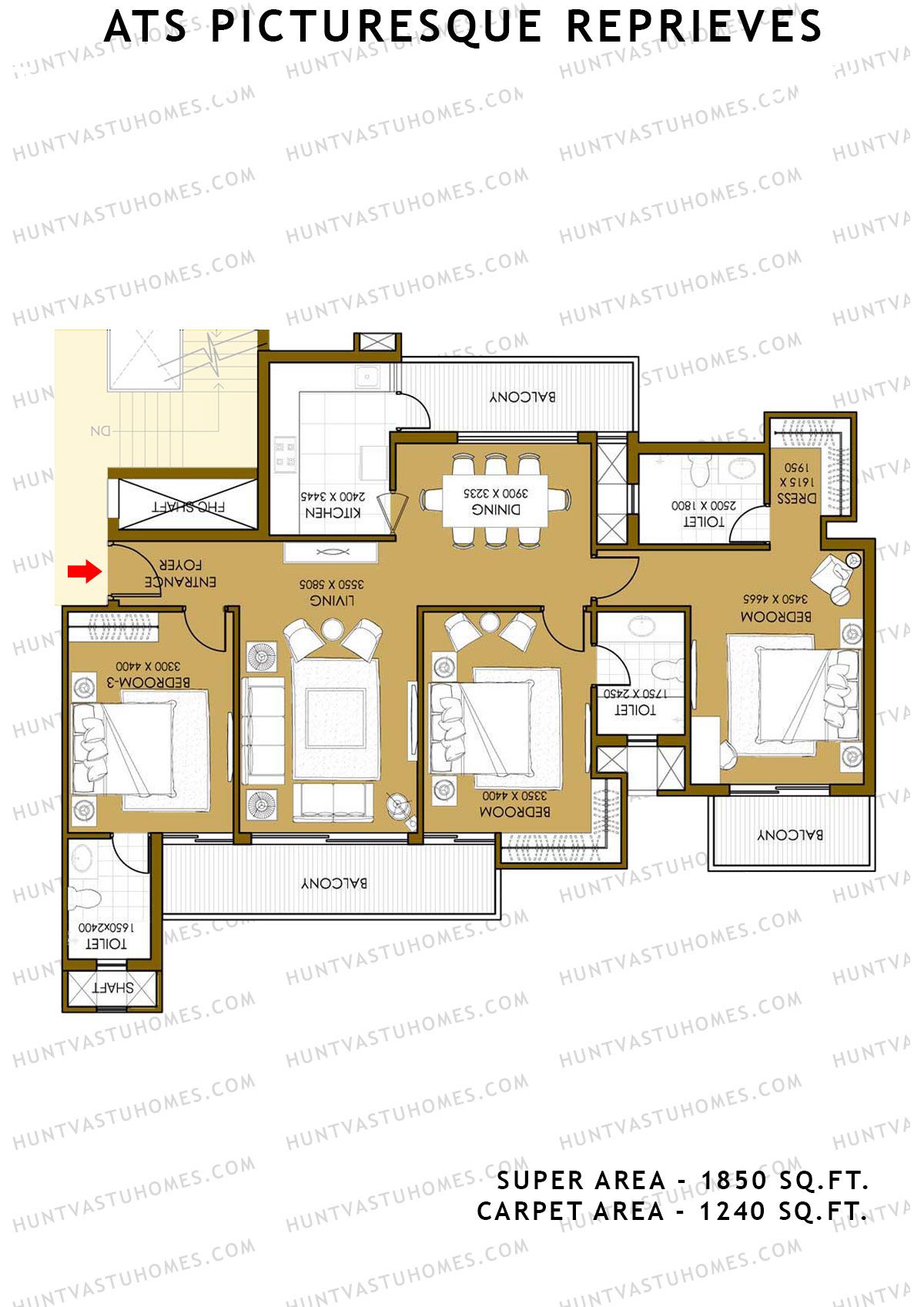 Ats Picturesque Reprieves Tower 30 Unit 4 (Type C) Floor Plan
