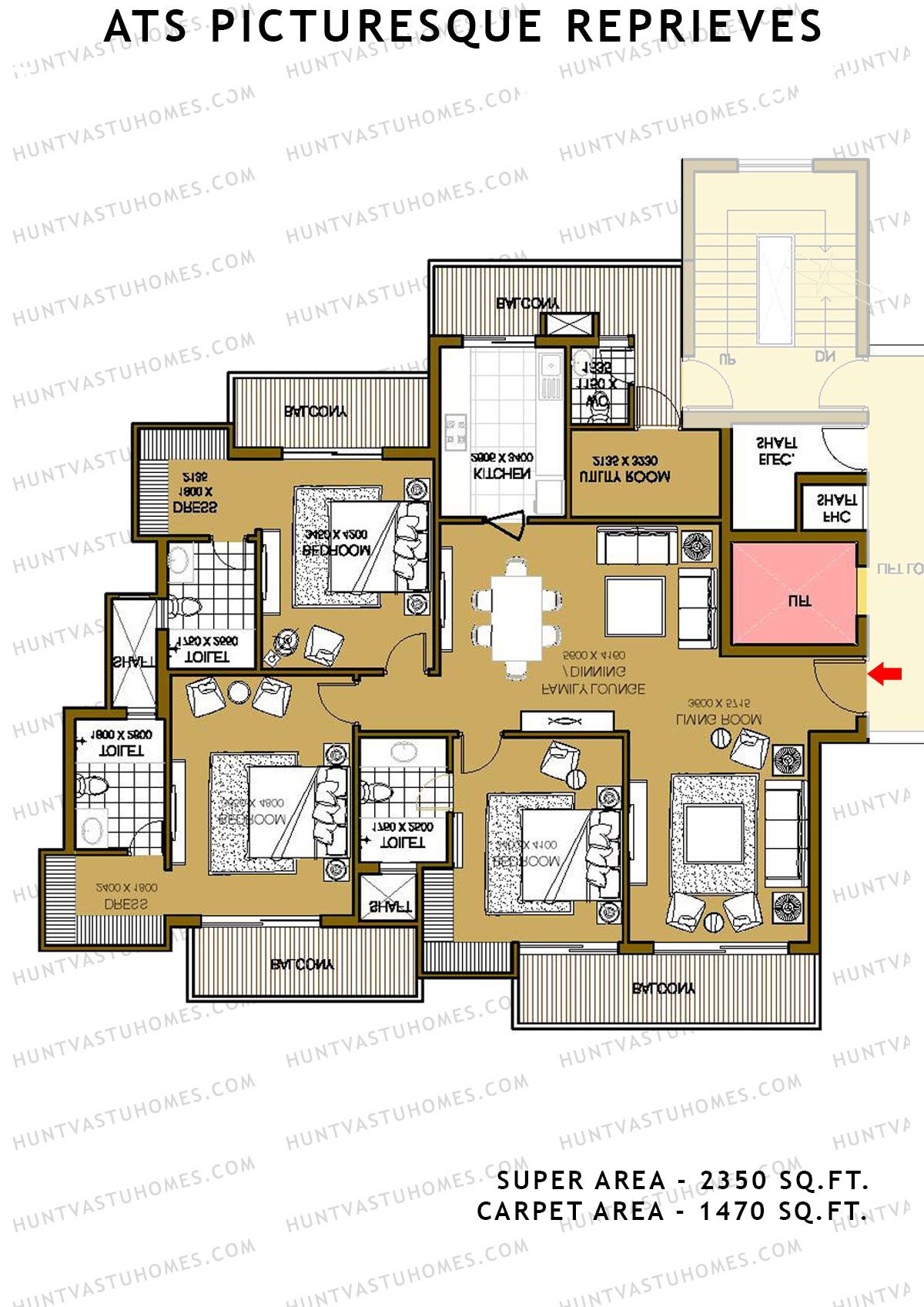 Ats Picturesque Reprieves Tower 31 Unit 2 (Type B) Floor Plan