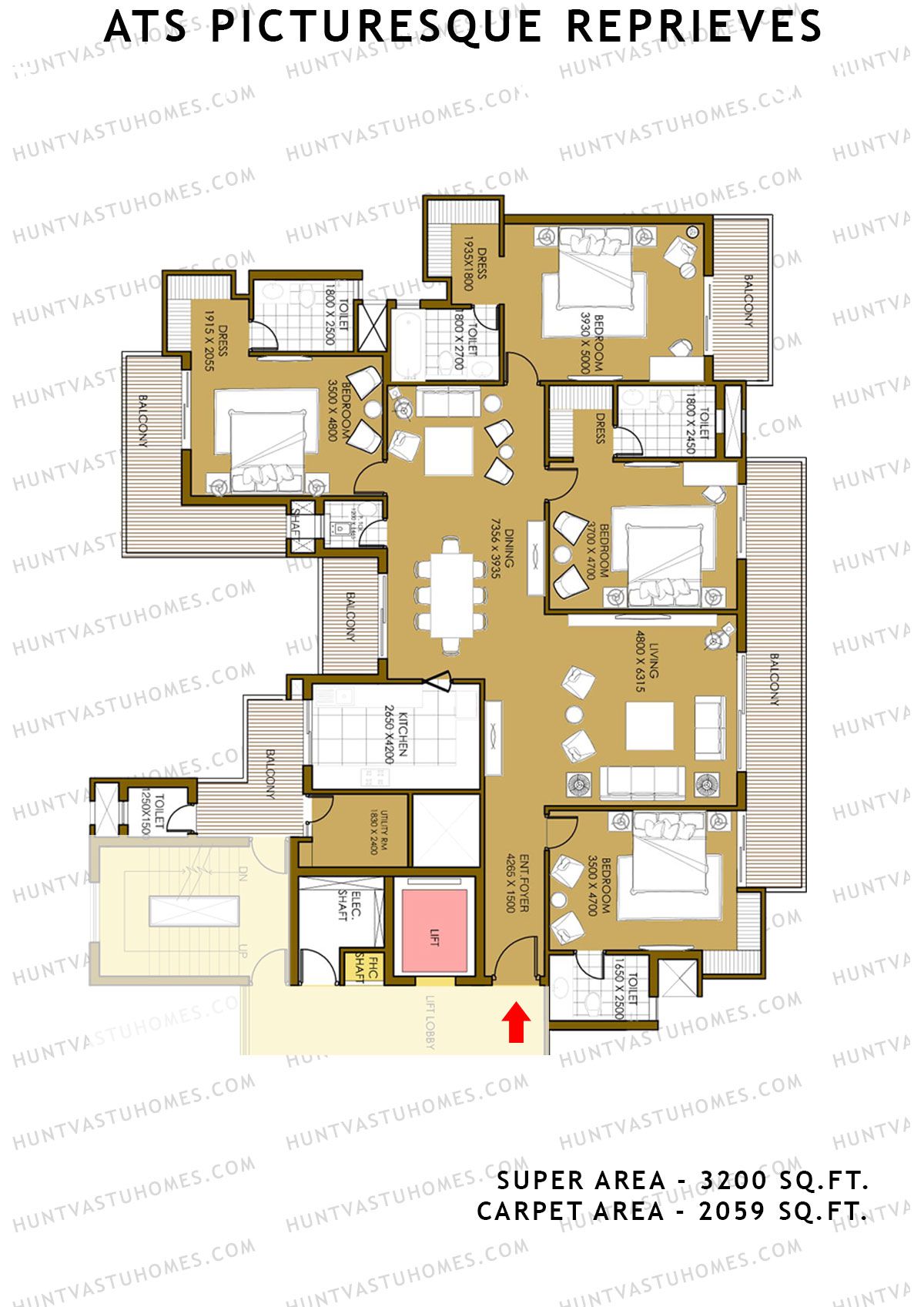 Ats Picturesque Reprieves Tower 24 Unit 1 (Type A) Floor Plan
