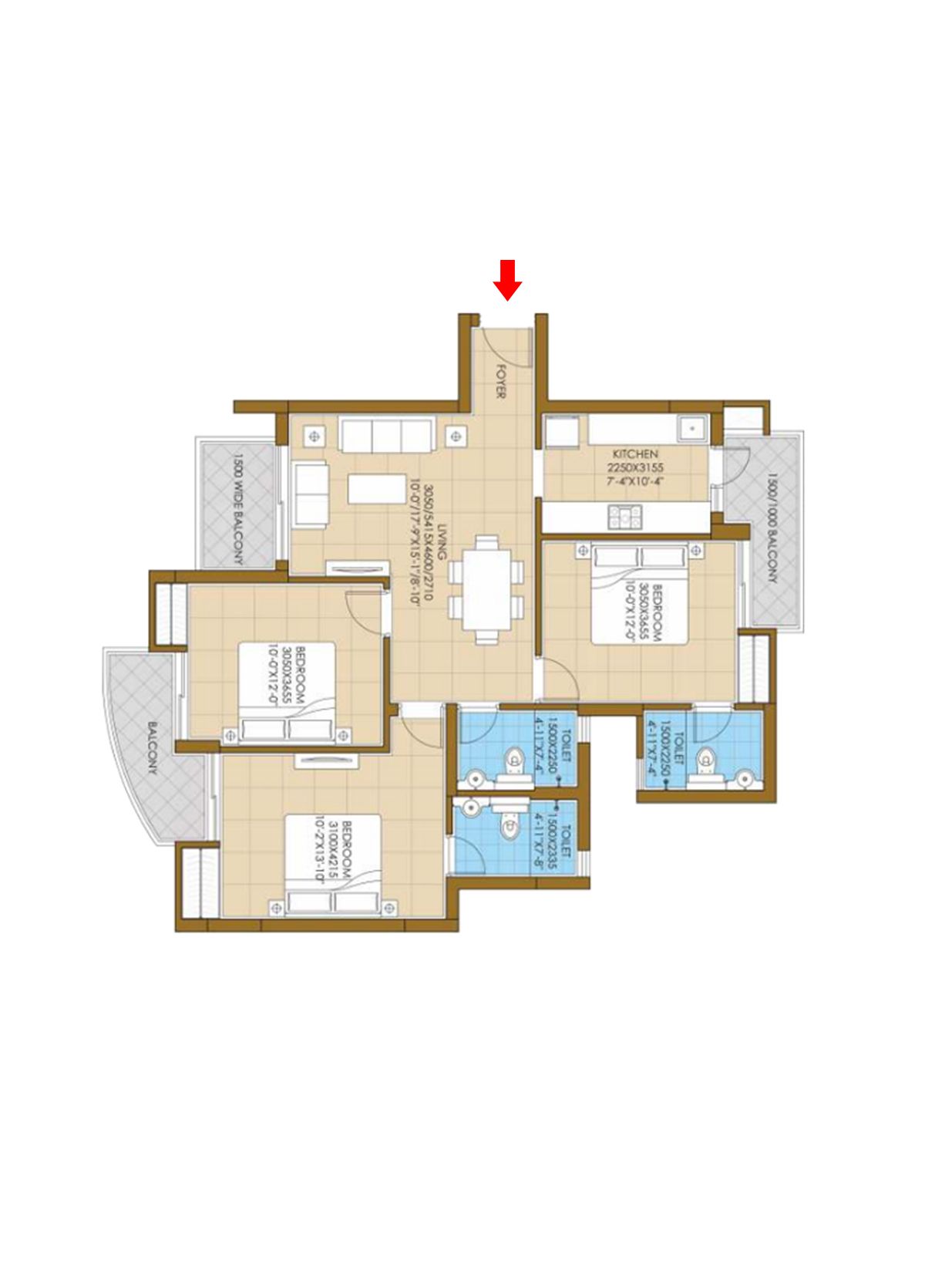 Ats Pious Hideaways Tower 1 Unit 1, Type  E Floor Plan